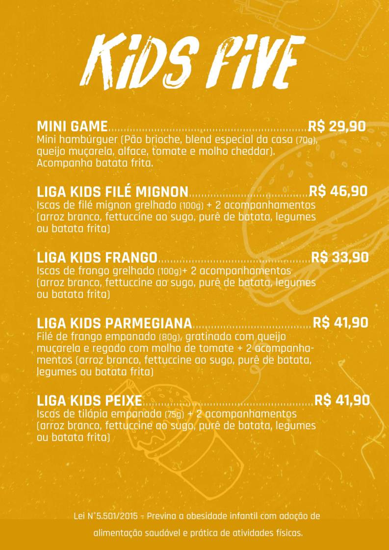 Five Sport Bar - Vitória cardápio