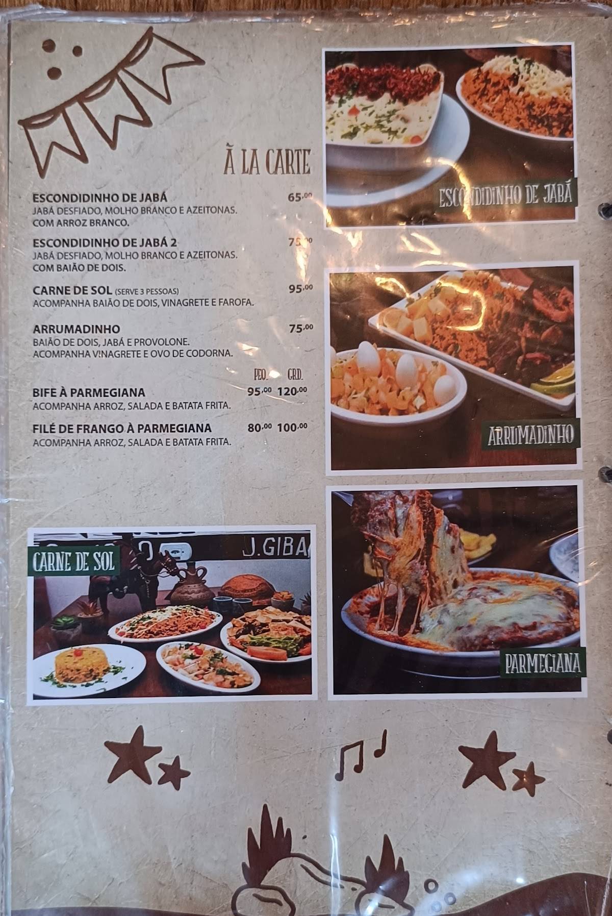 Restaurante Jabá do Ribamar cardápio