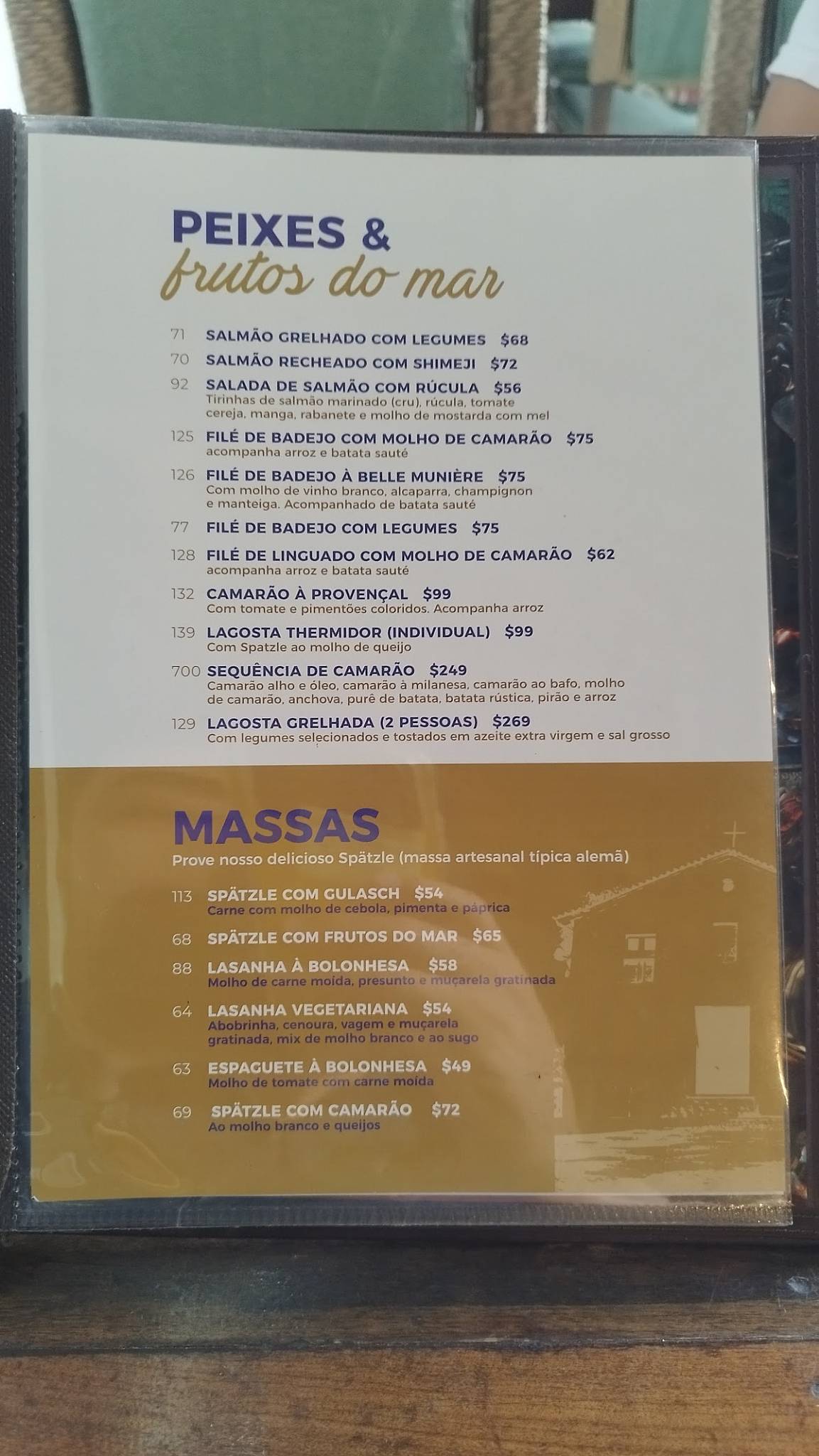 Restaurante O Garimpo cardápio