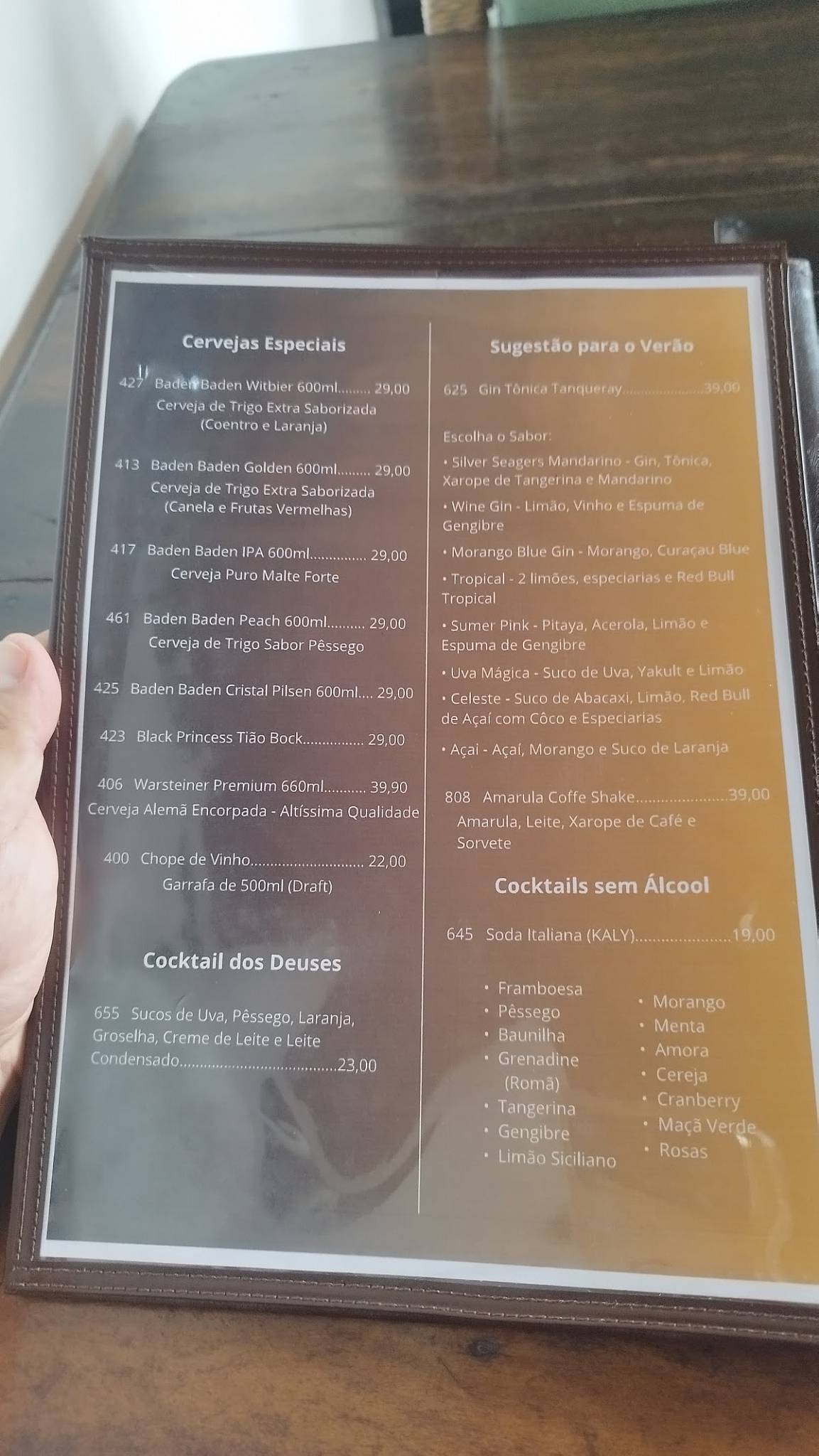 Restaurante O Garimpo cardápio