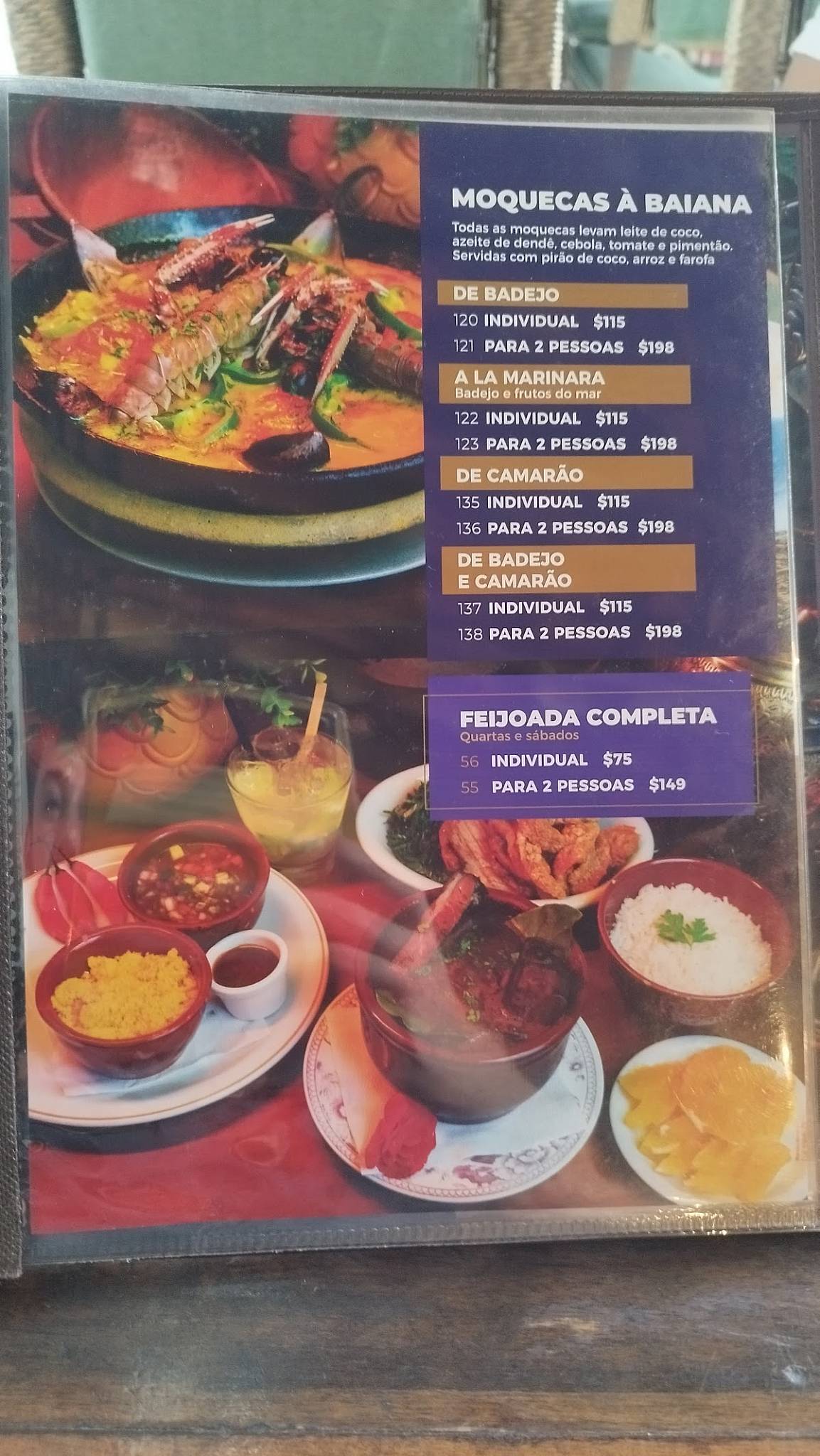 Restaurante O Garimpo cardápio