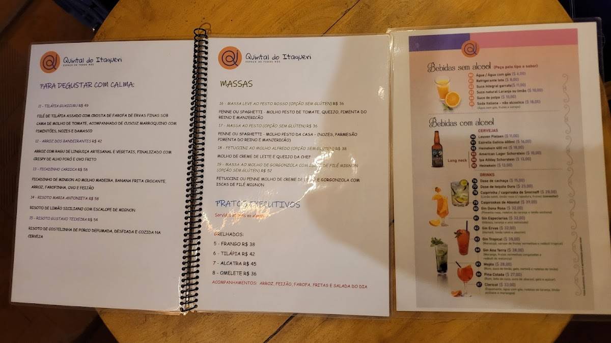 Quintal Do Itaqueri cardápio