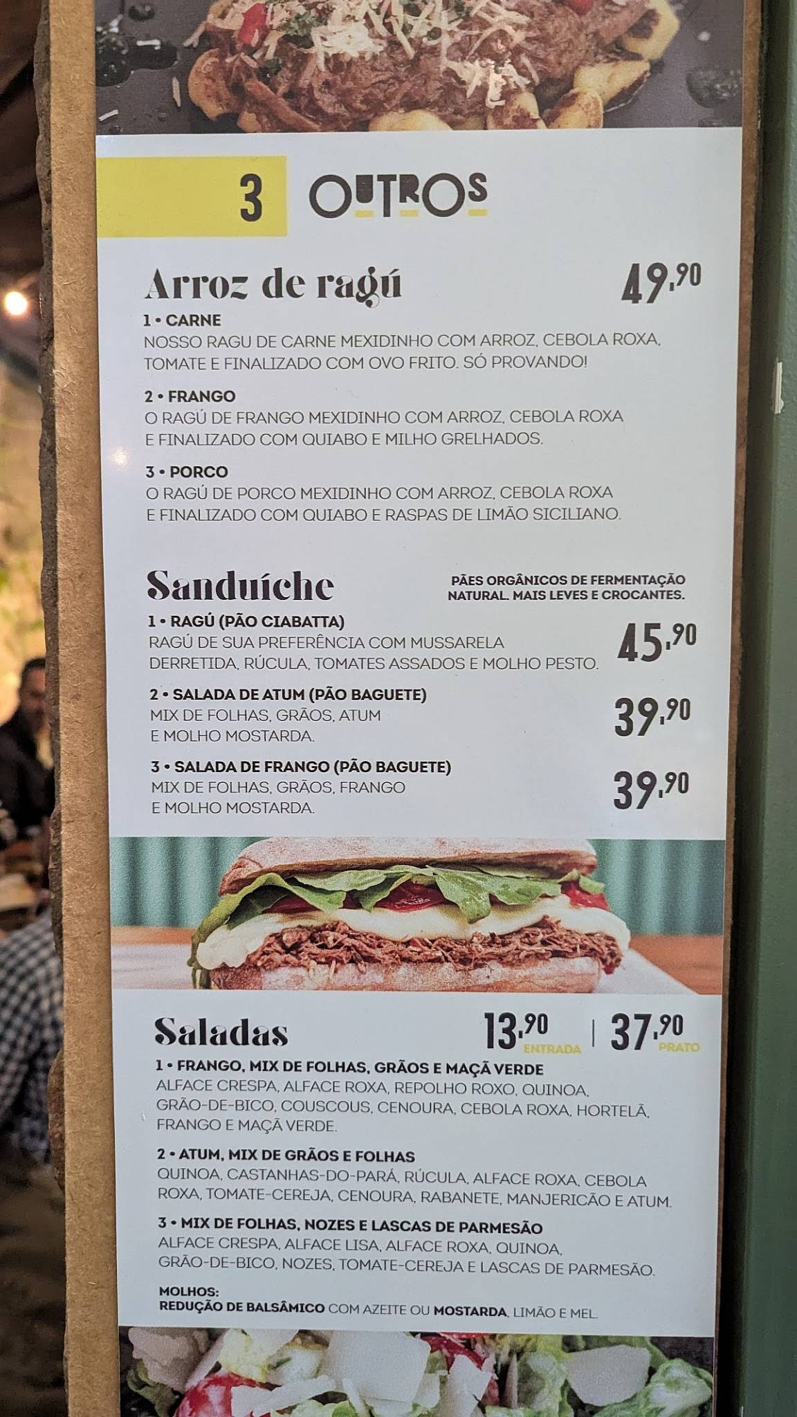 Restaurante Ragu cardápio