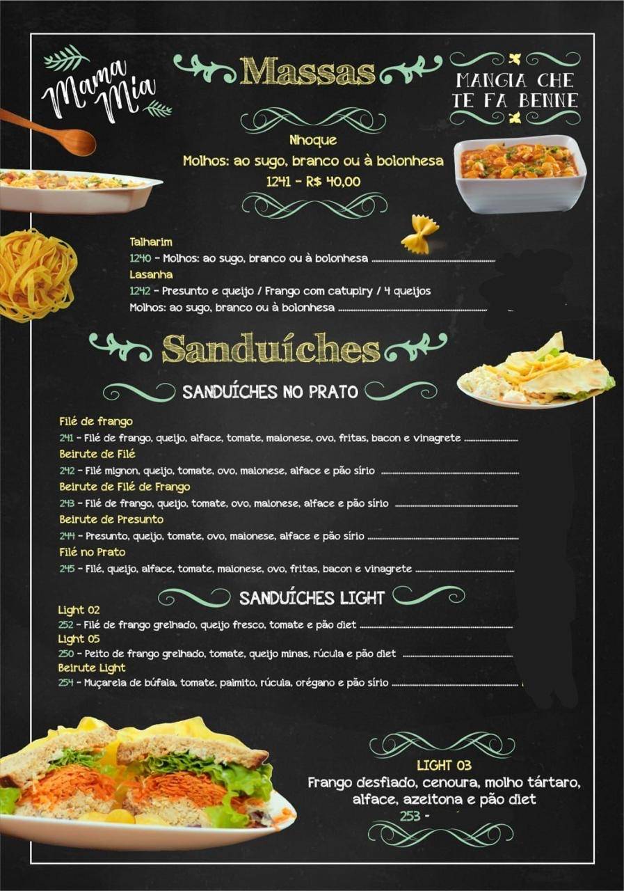 Restaurante Tonilu Café e Cervejaria cardápio