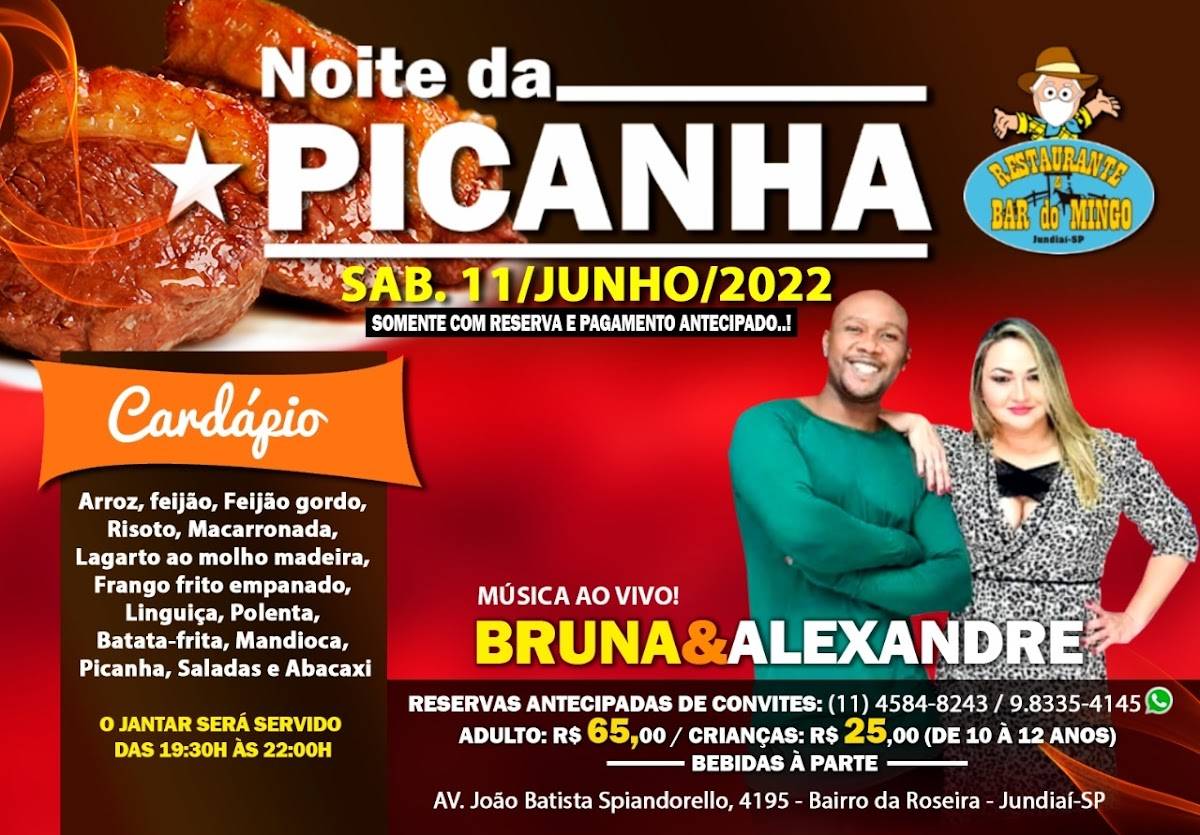 Restaurante e Bar do Mingo Fonte Basso cardápio