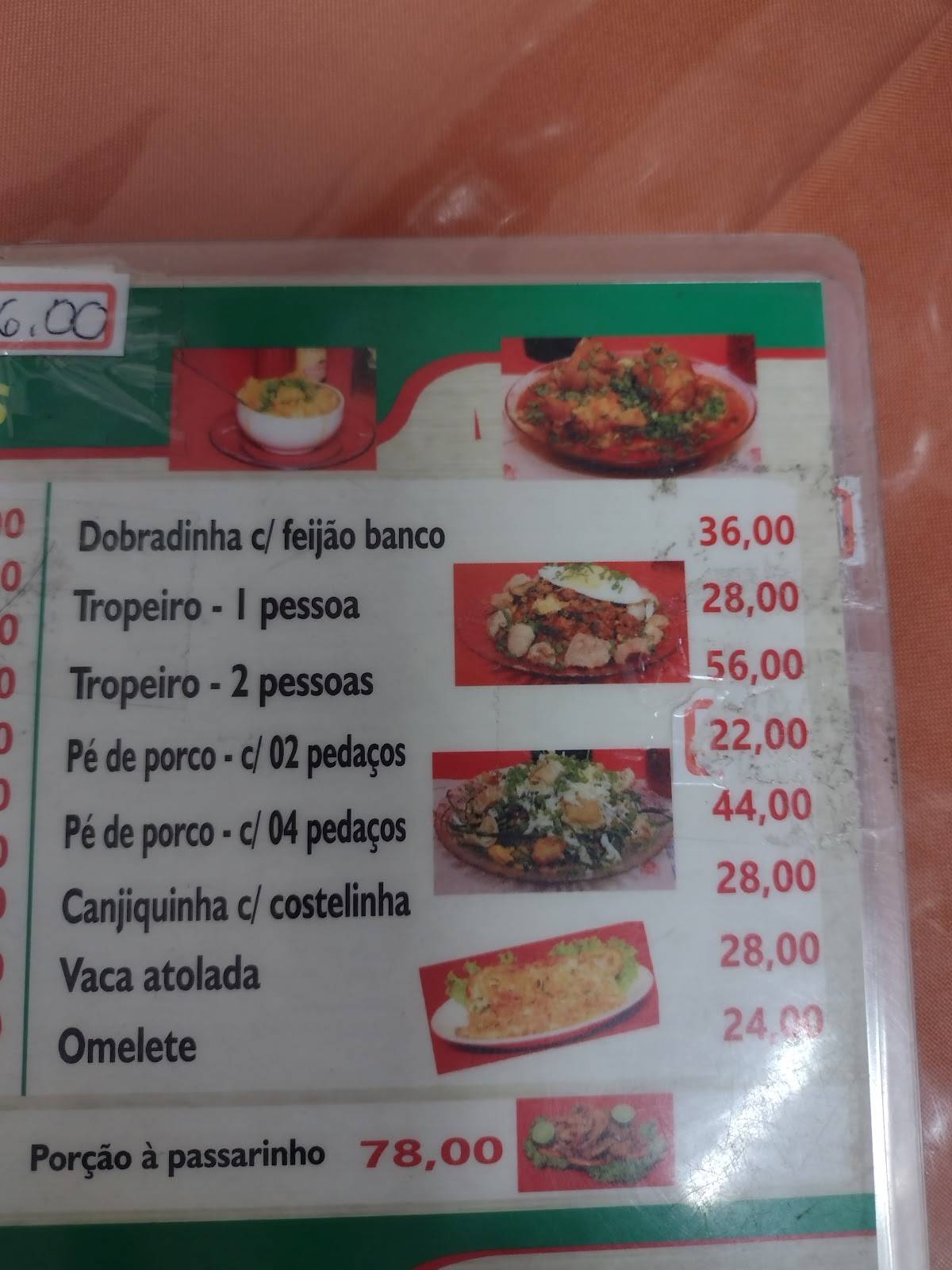 Restaurante e Pizzaria Ponte Nova cardápio