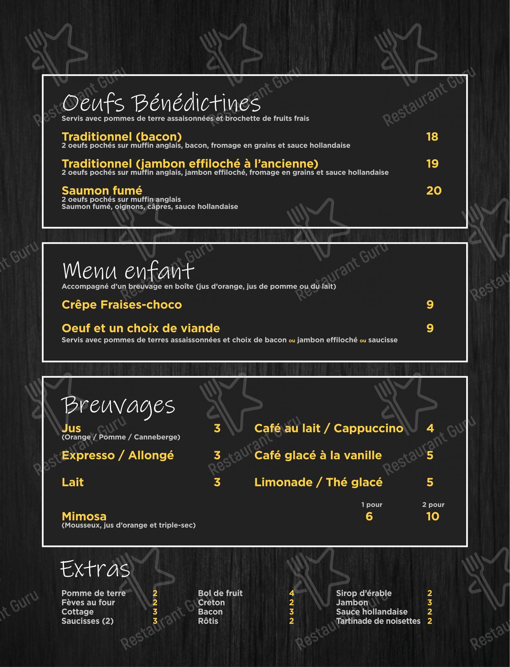 菜单 pour Resto-Pub Le Saint-Pascal dans Saint-Pascal