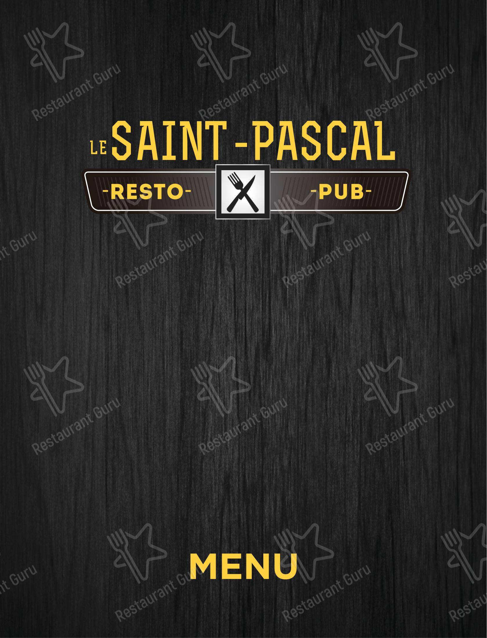 Menu pour Resto-Pub Le Saint-Pascal - Menu bar
