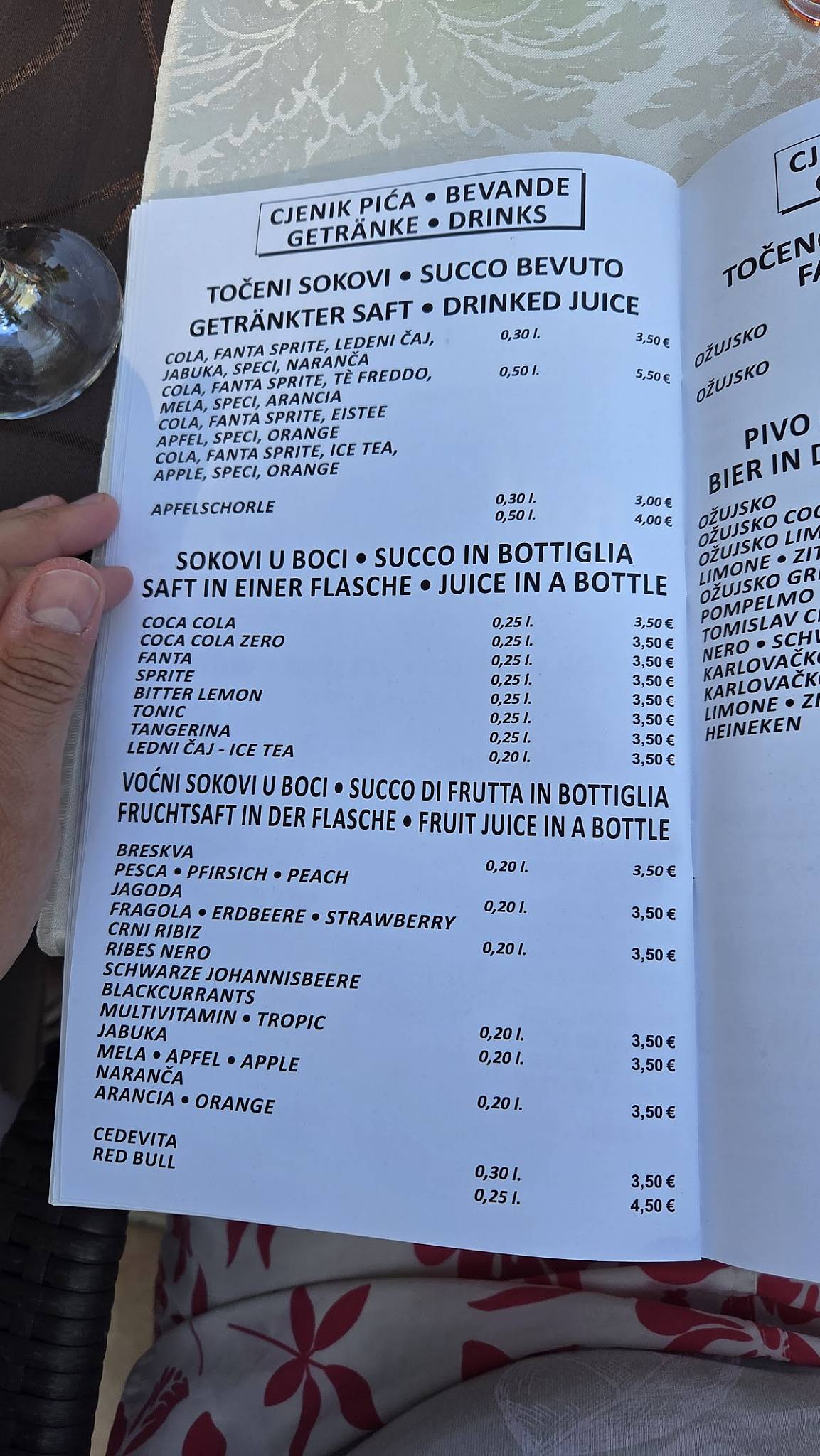 Menu di Restoran Ježevac 