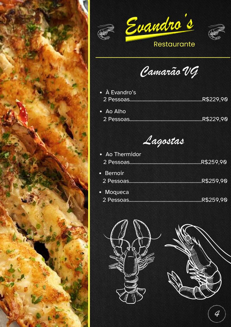 Evandro's Restaurante cardápio