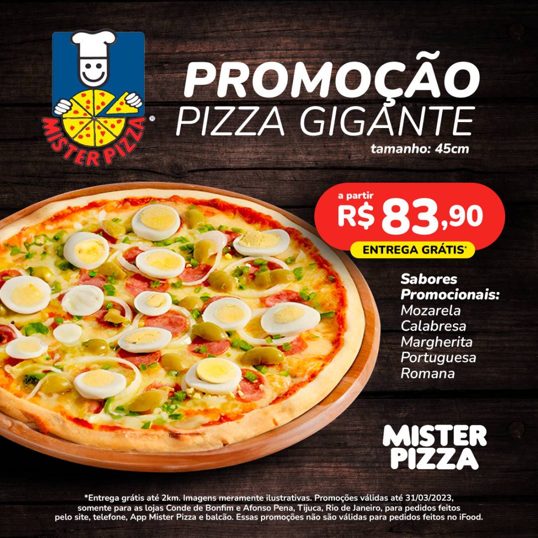 Mister Pizza cardápio