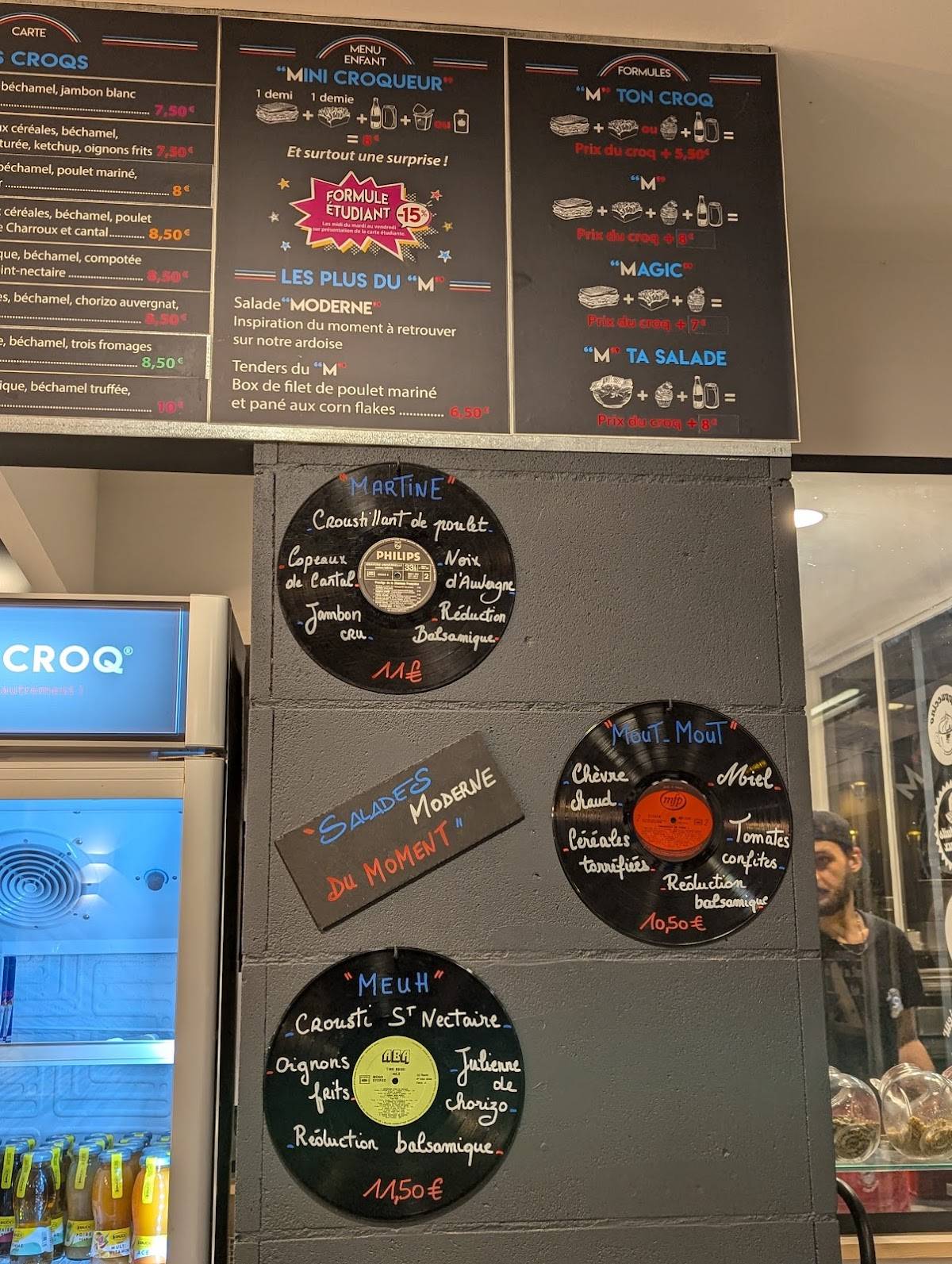 Menu de "M" TON CROQ