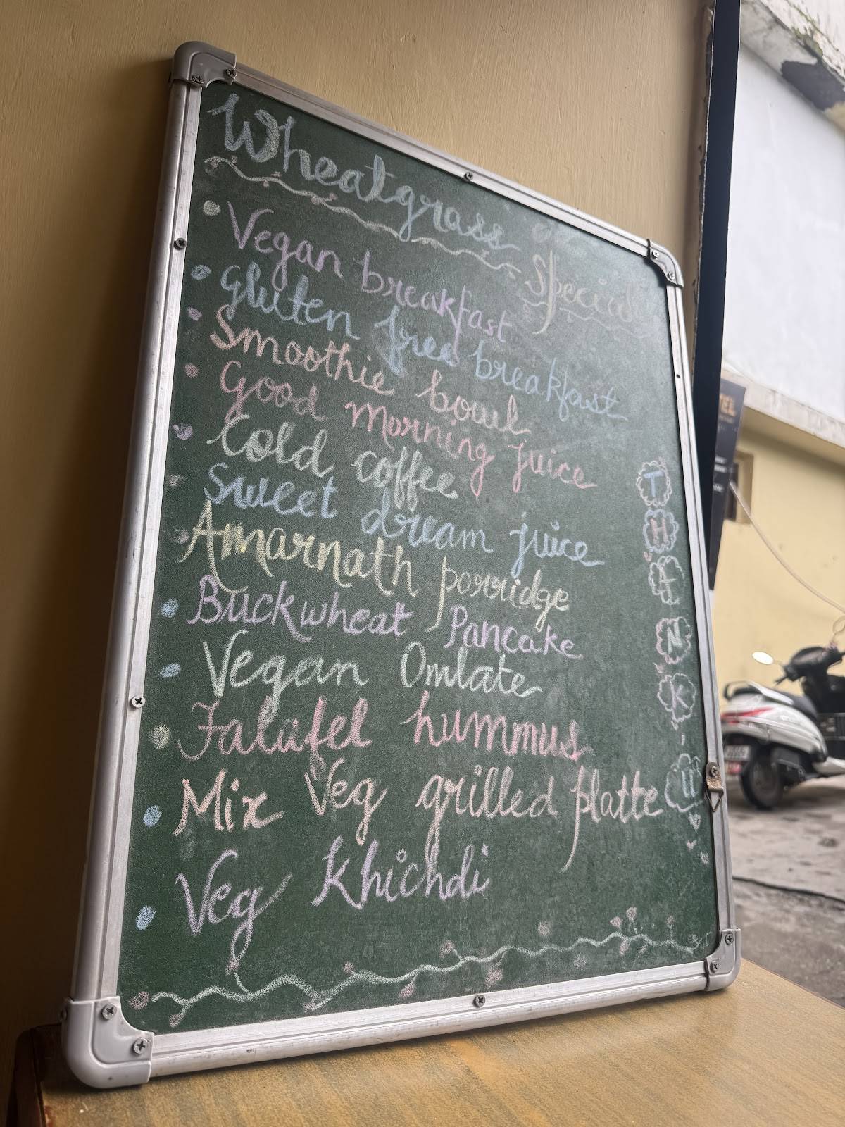 WheatGrass Cafe menu