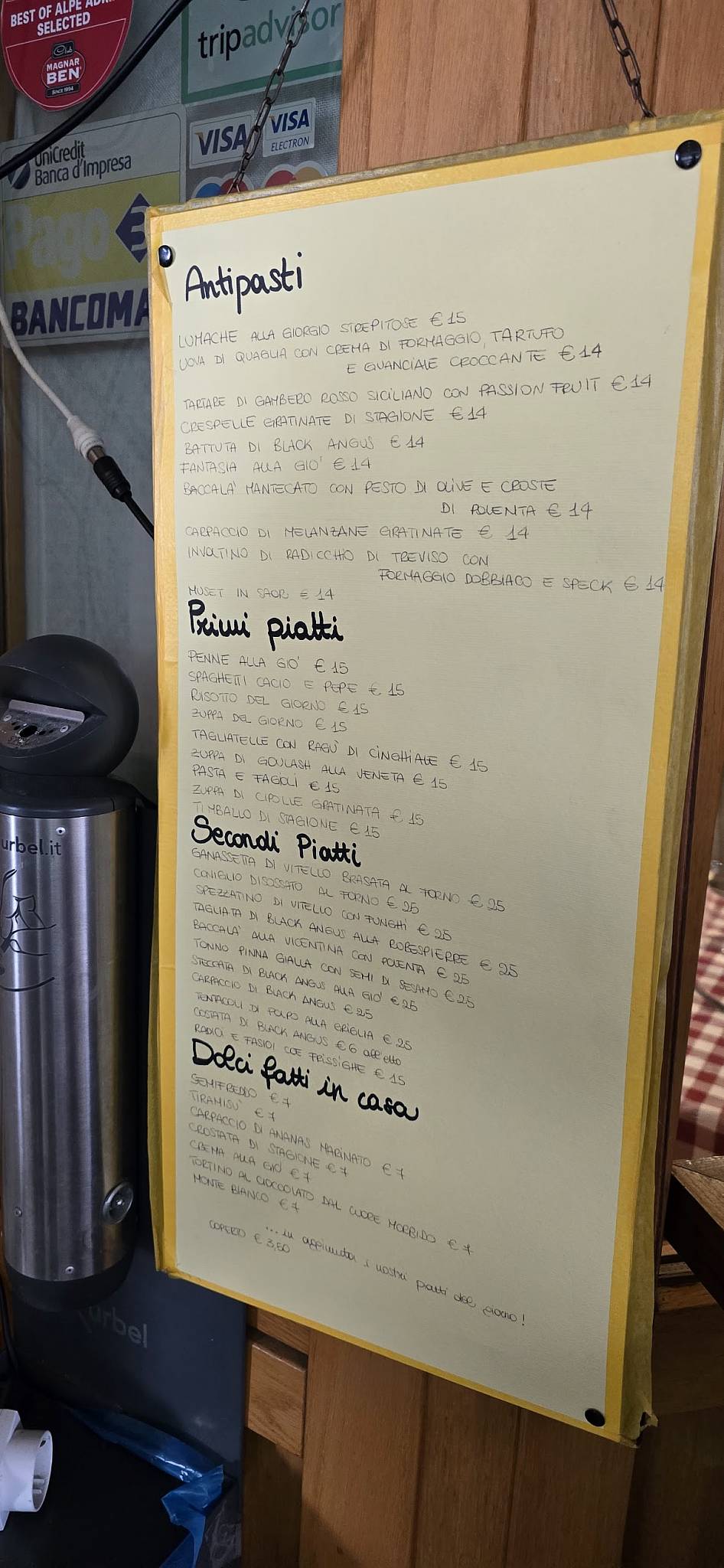 Menu di Ristorante A Casa de Giorgio 