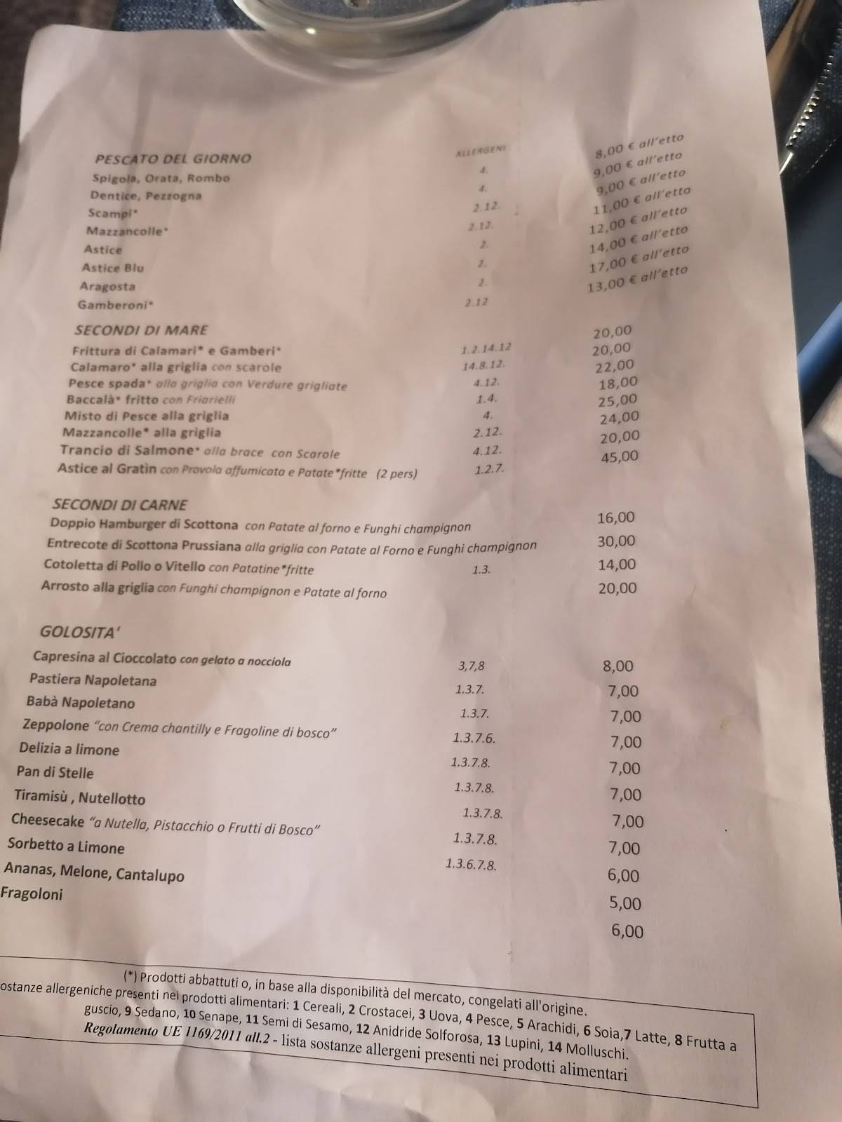 Menu di acquolina 