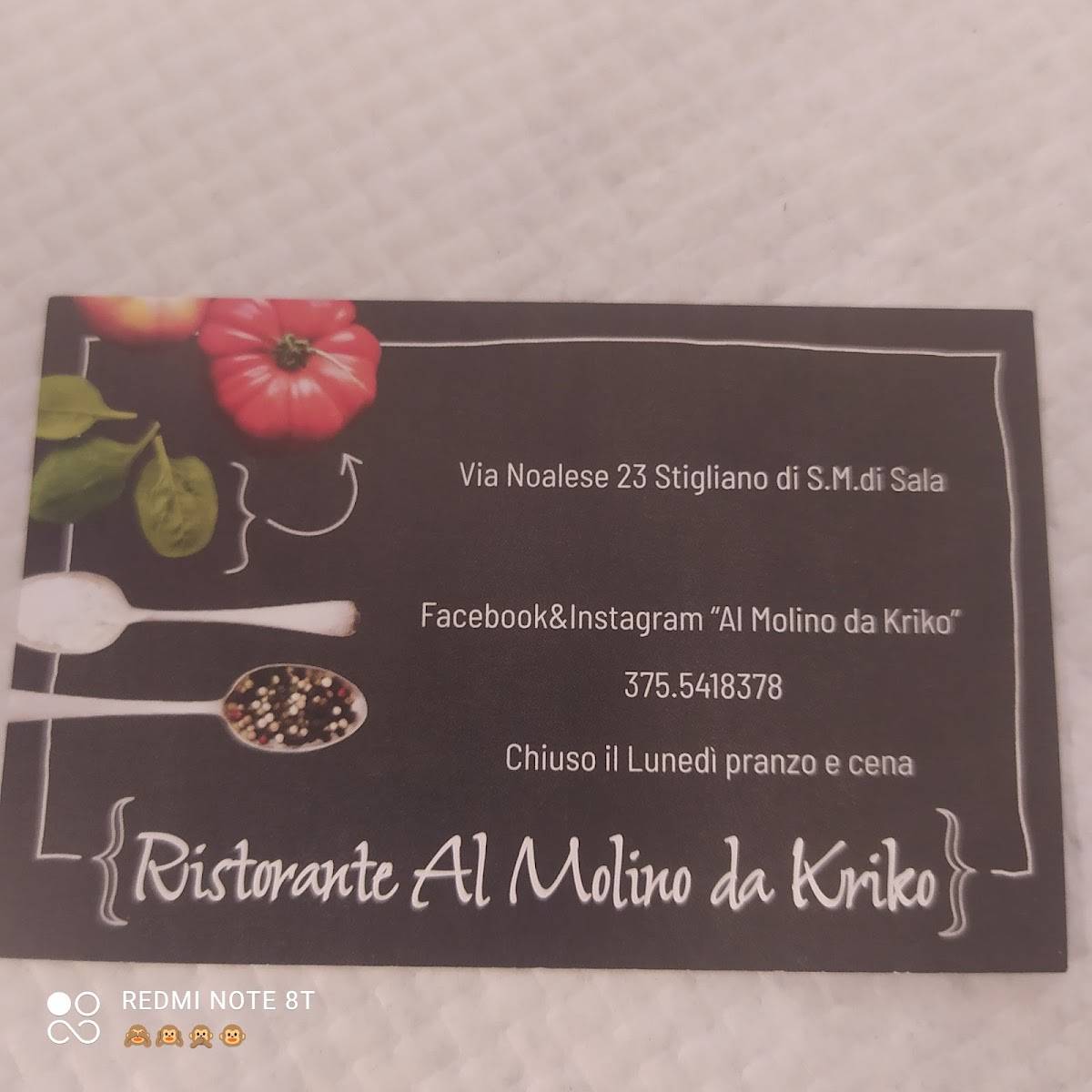 Menu di Ristorante Al Molino da Kriko 