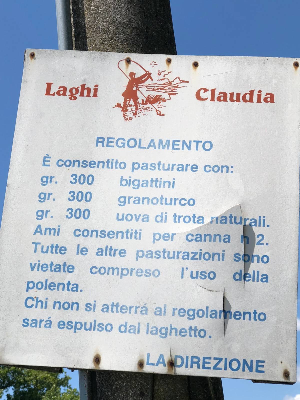 Menu di LAGO CLAUDIA Bar Ristorante Pesca Sportiva 