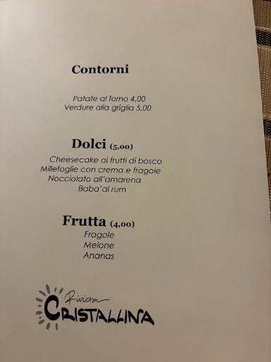 Menu di Ristorante Cactus 