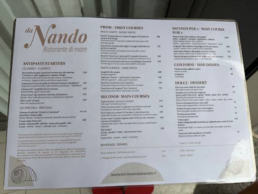 Menu di Ristorante Da Nando 