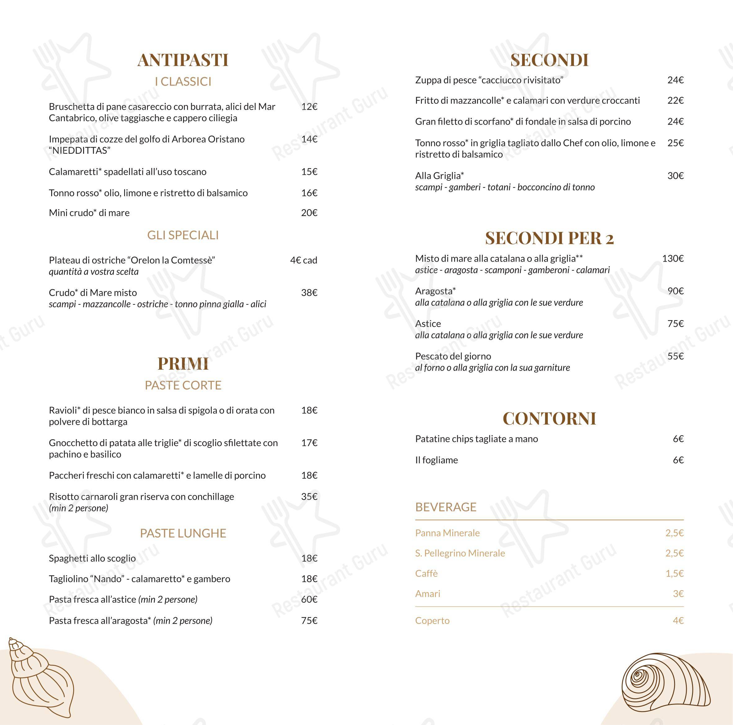 Menu di Ristorante Da Nando - Menu