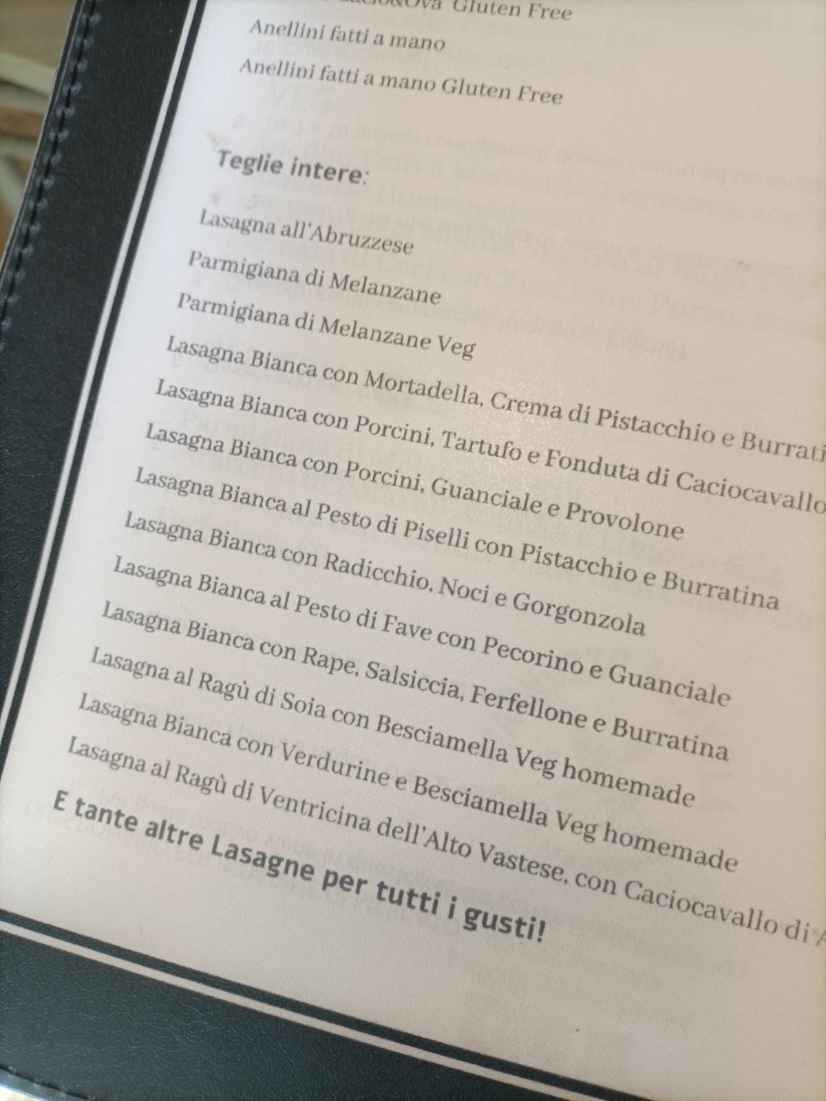 Menu di L'Abruzzo A Tavola 