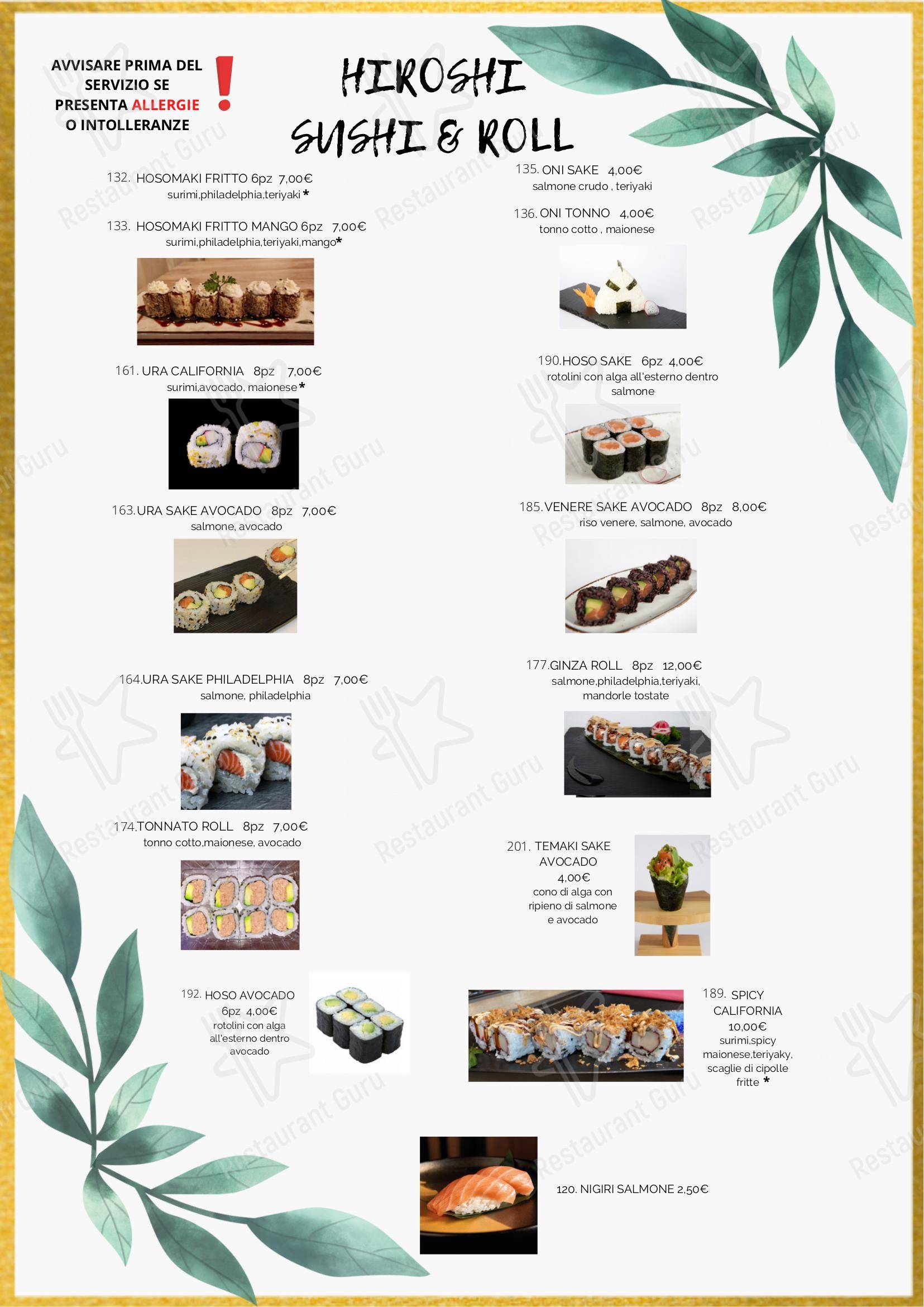 Menu per QOR - Ristorante Giapponese - Milano ristorante
