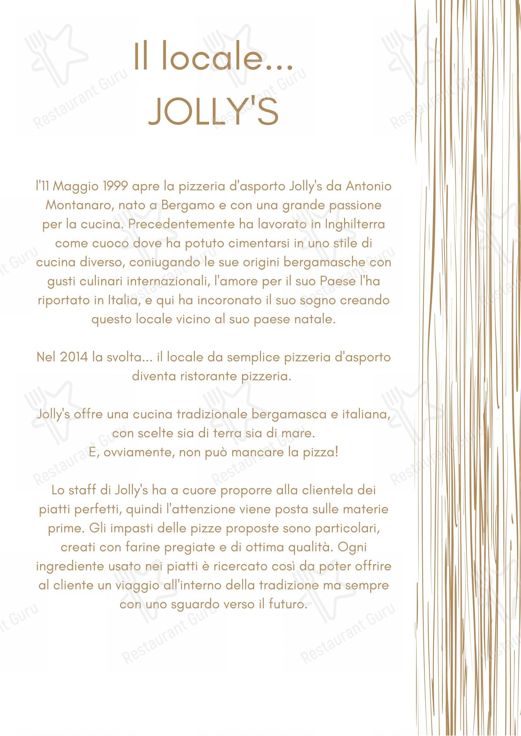 Menu per Ristorante Jolly'S Pizzeria - Asporto e a Domicilio pizzeria