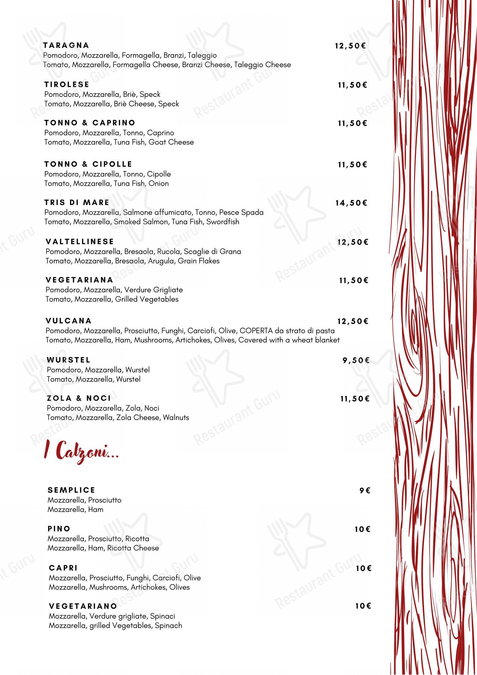 Menu per Ristorante Jolly'S Pizzeria - Asporto e a Domicilio pizzeria