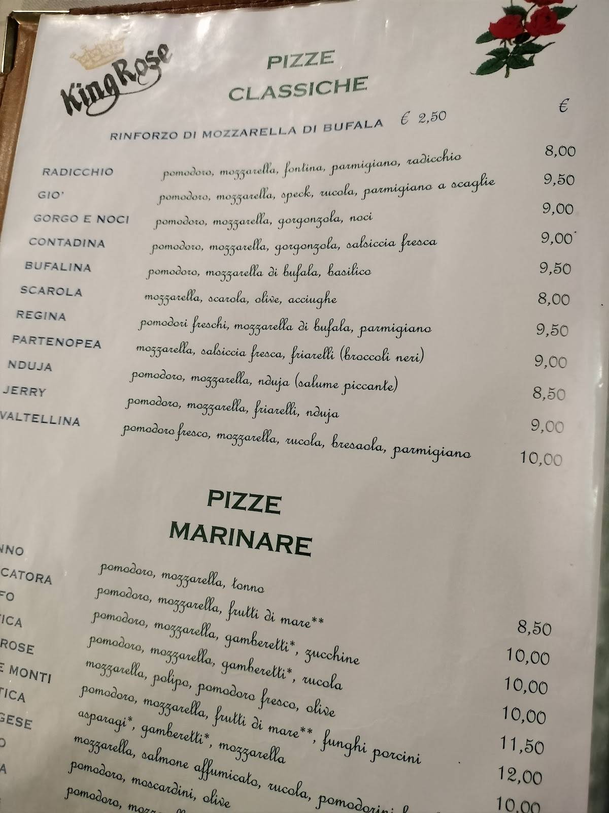 Menu di King Rose 