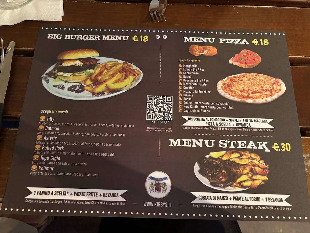 Menu di Kirby's 