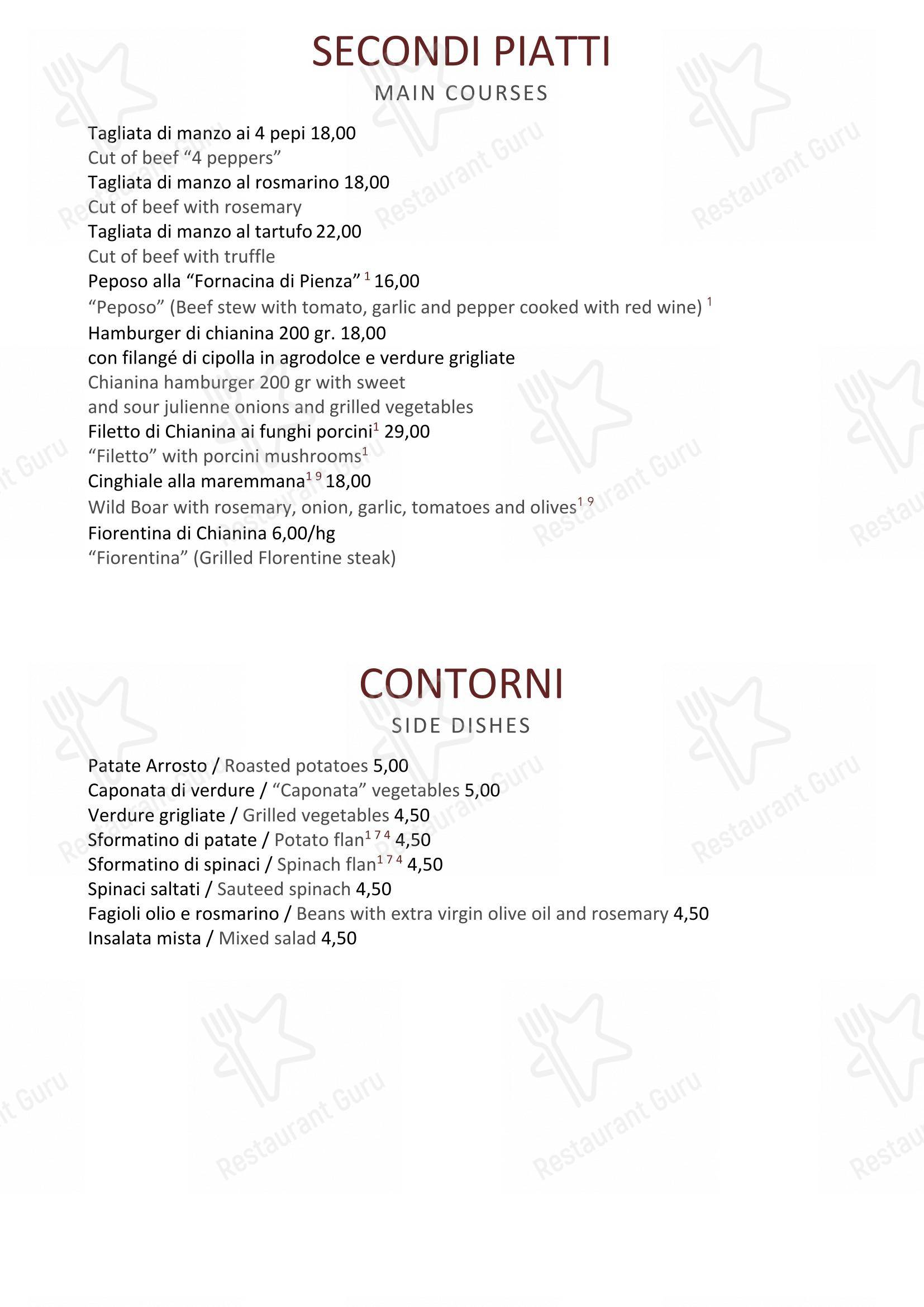 Menu bar per Ristorante La Piazzetta pub & bar
