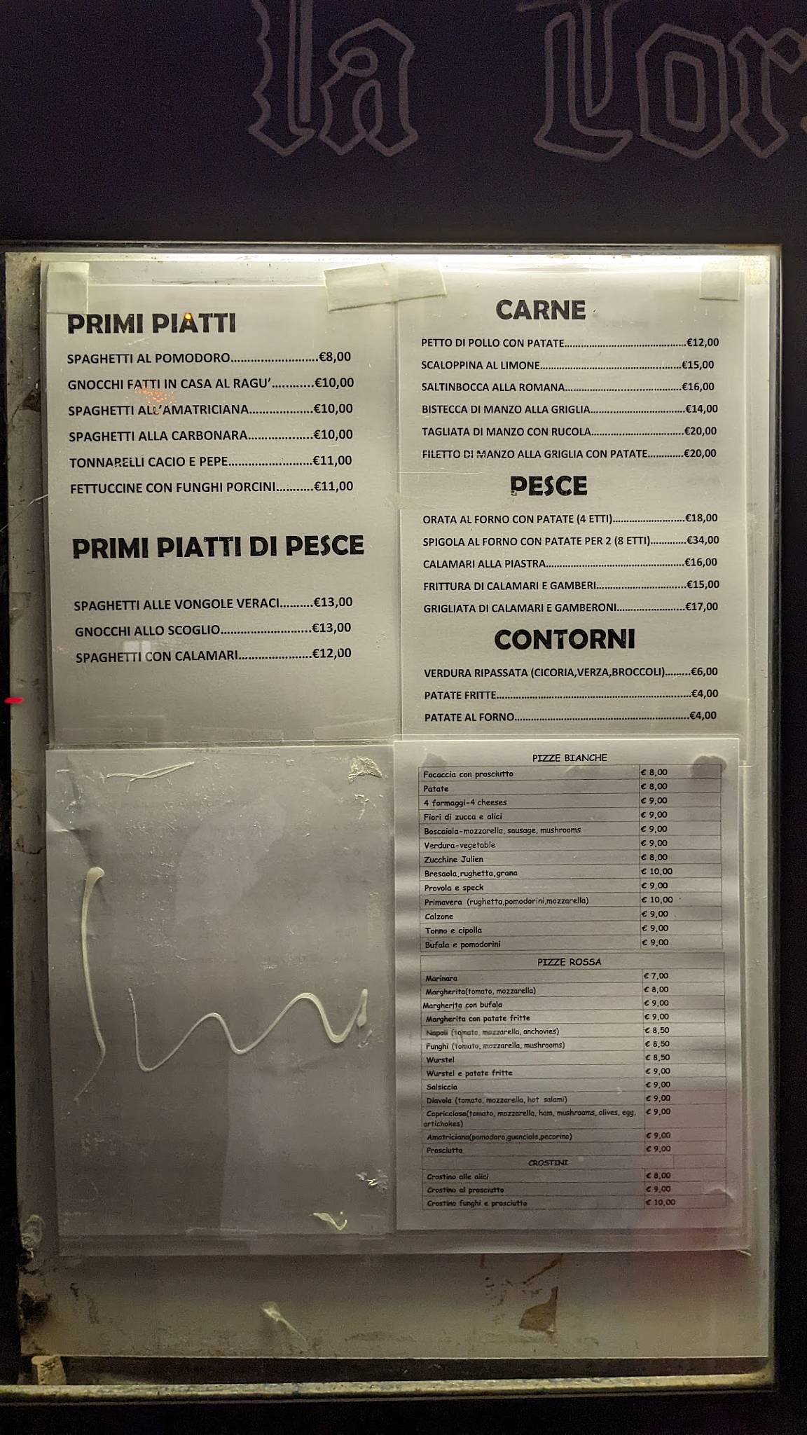 Menu di Ristorante La Torricella 2 