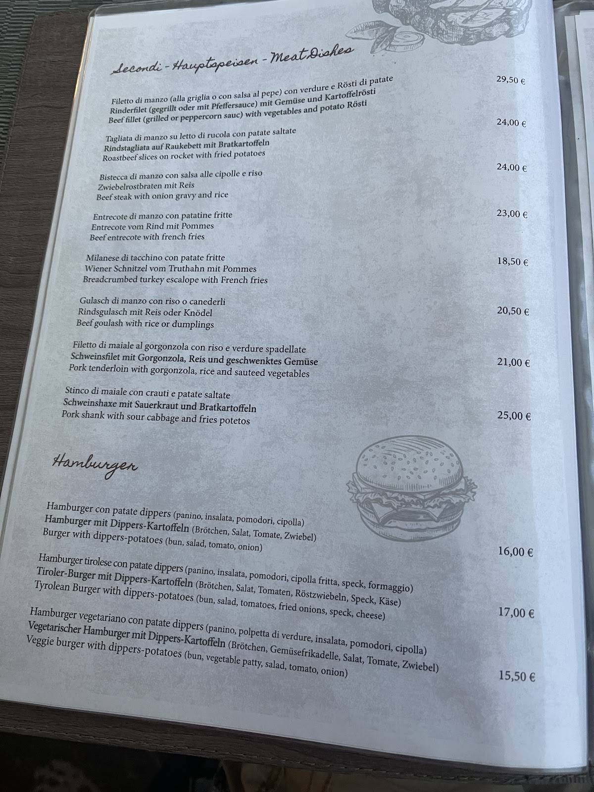Menu di Lamm 