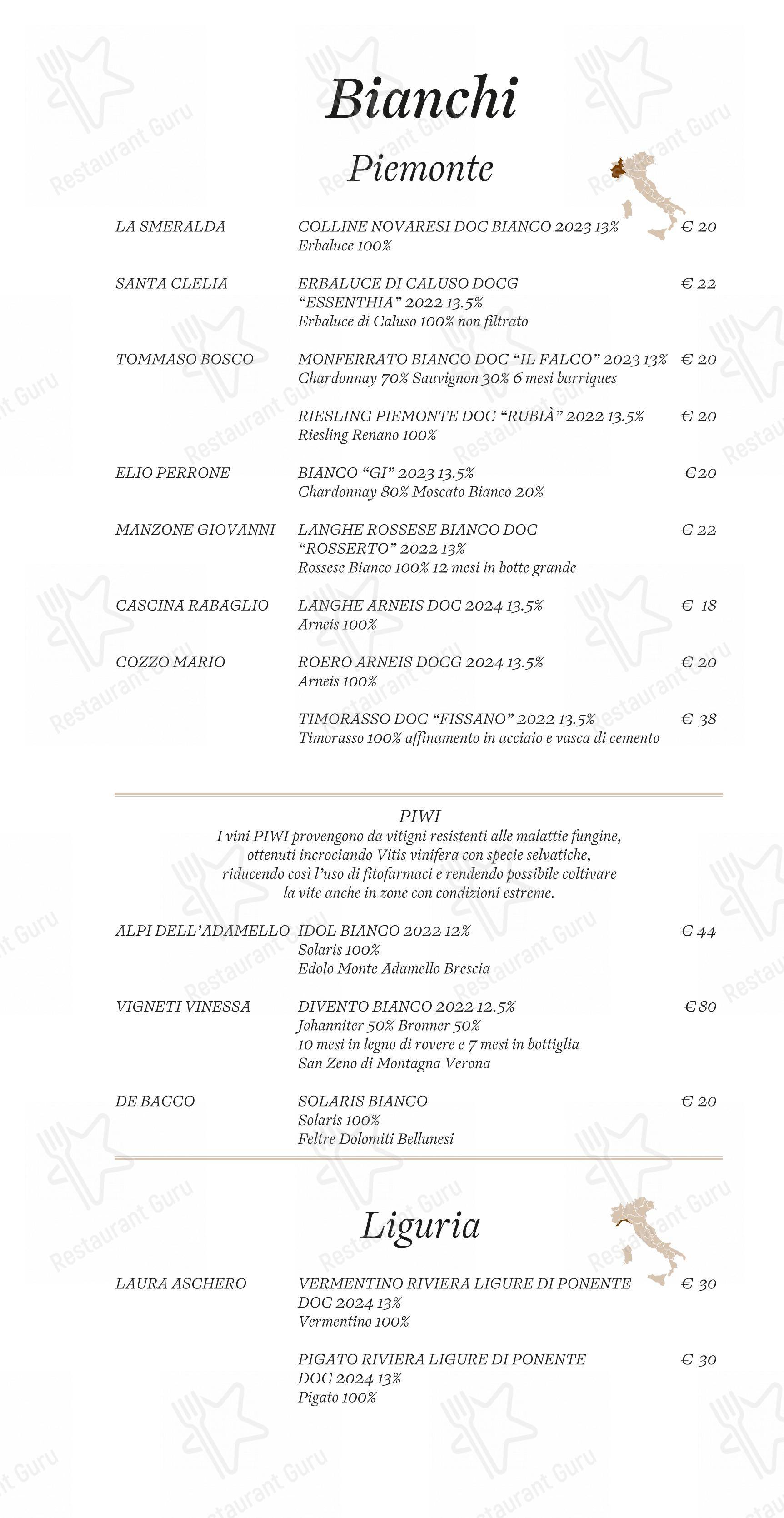 Menu pour Ristorante Little Italy - 菜单