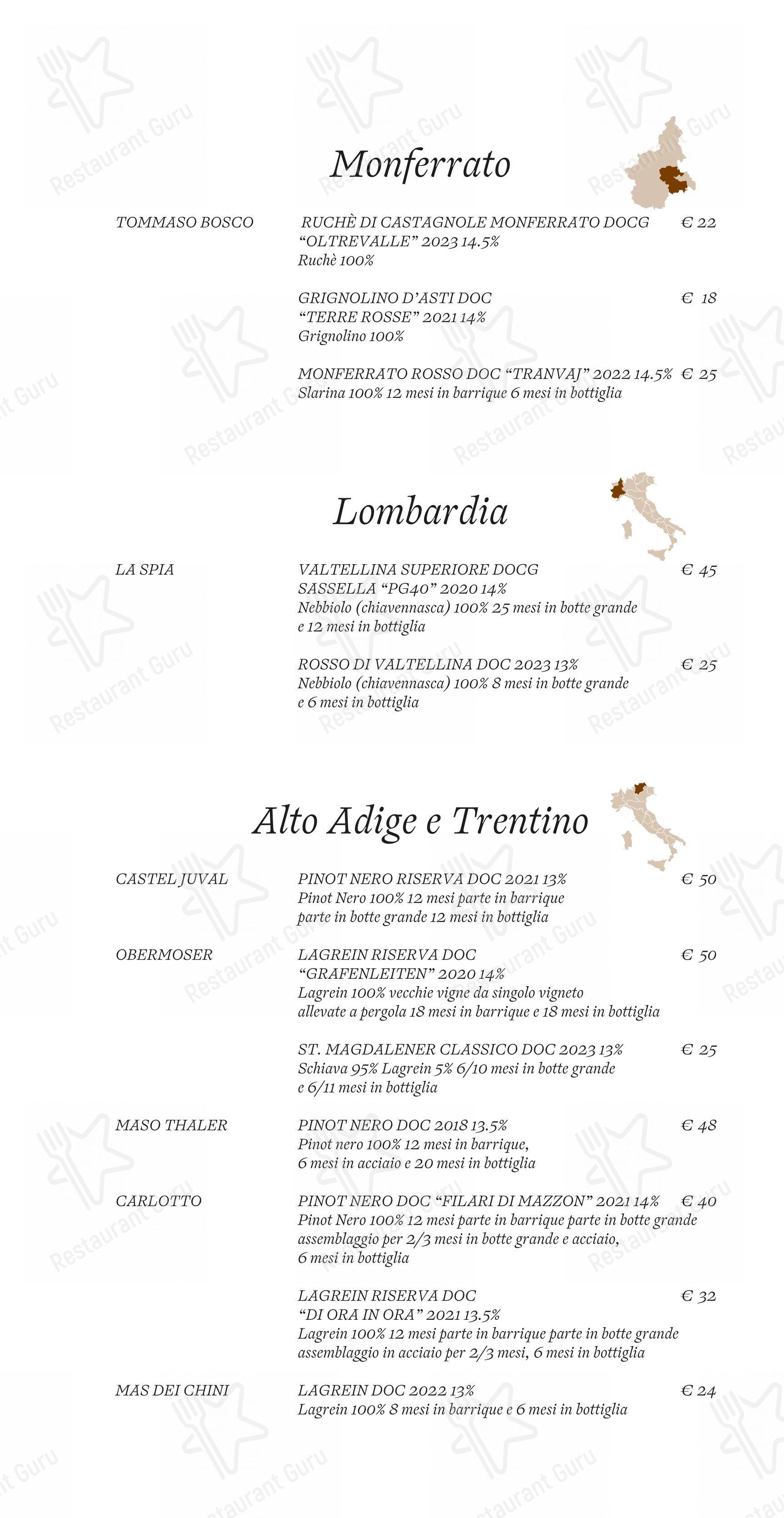 Menu pour Ristorante Little Italy - 菜单
