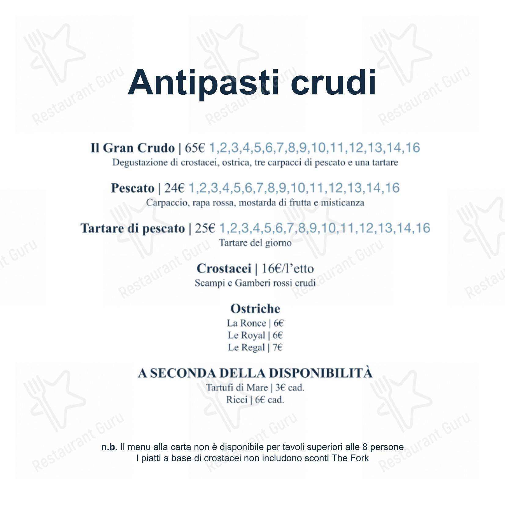 Menu per Ristorante Livello1 pub & bar