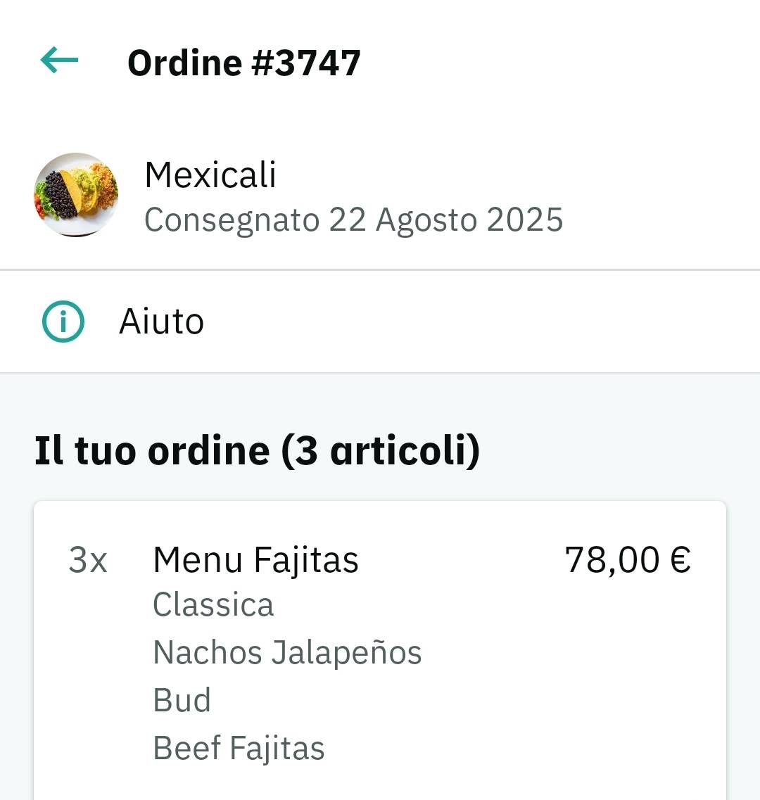 Menu di Ristorante Mexicali - Lecco 