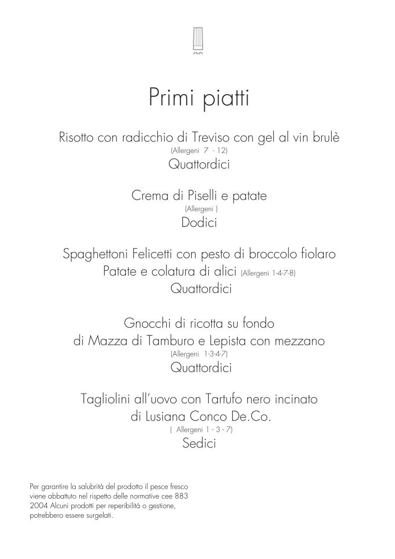 Menu di Ristorante Milleluci 