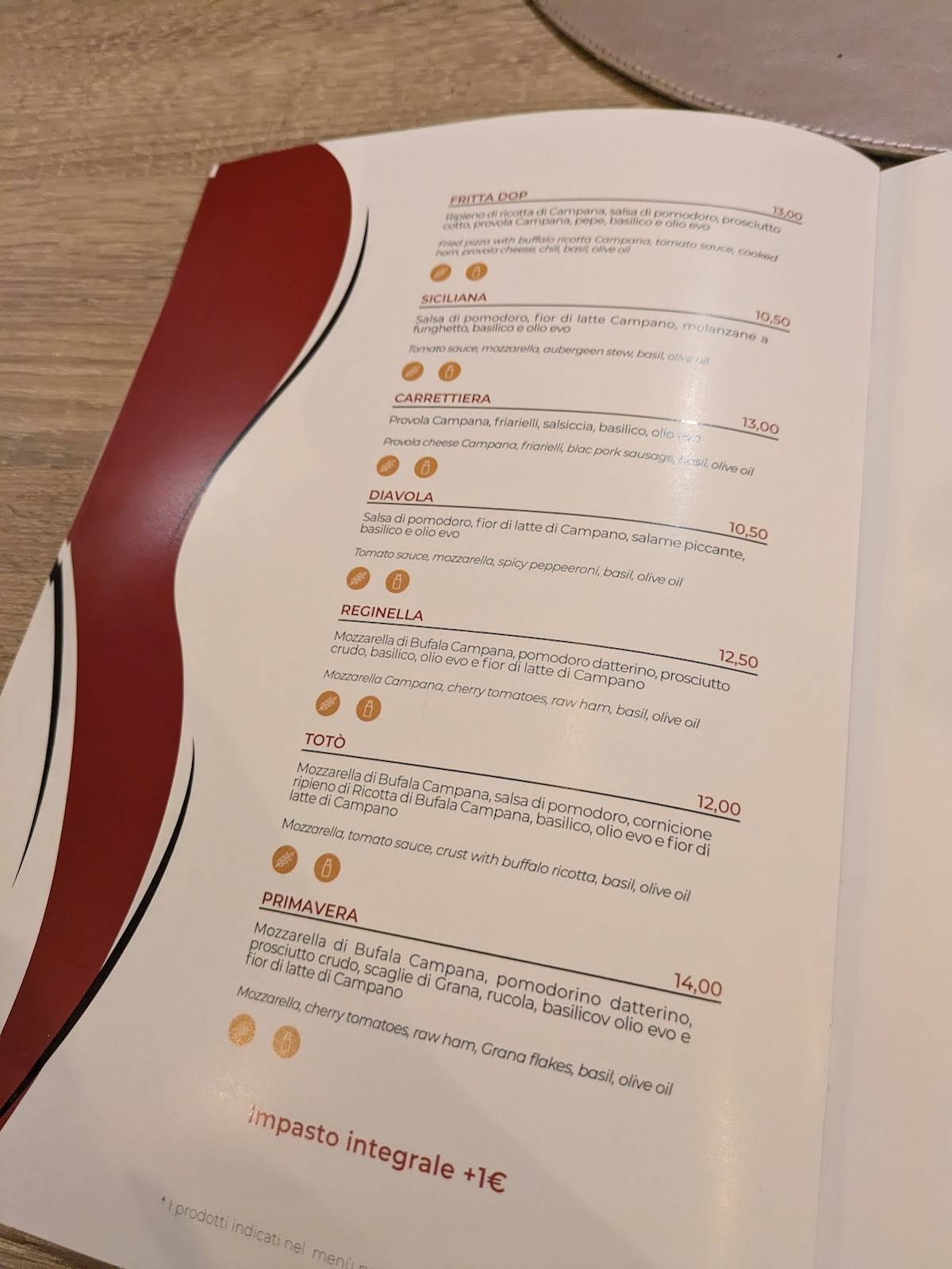 Menu di Ristorante Napoli Centrale 