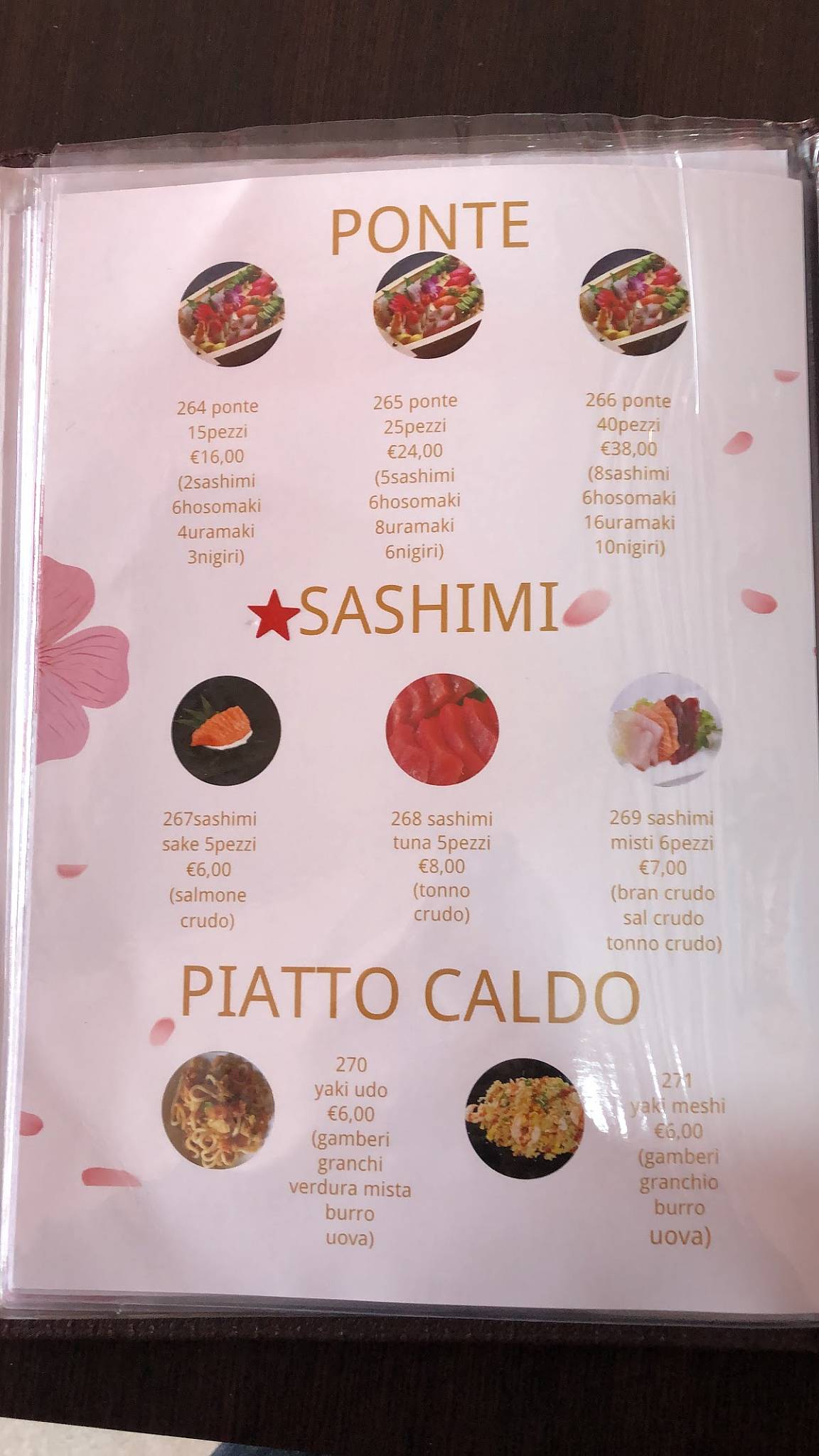 Menu di Ristorante OISHI Roma 