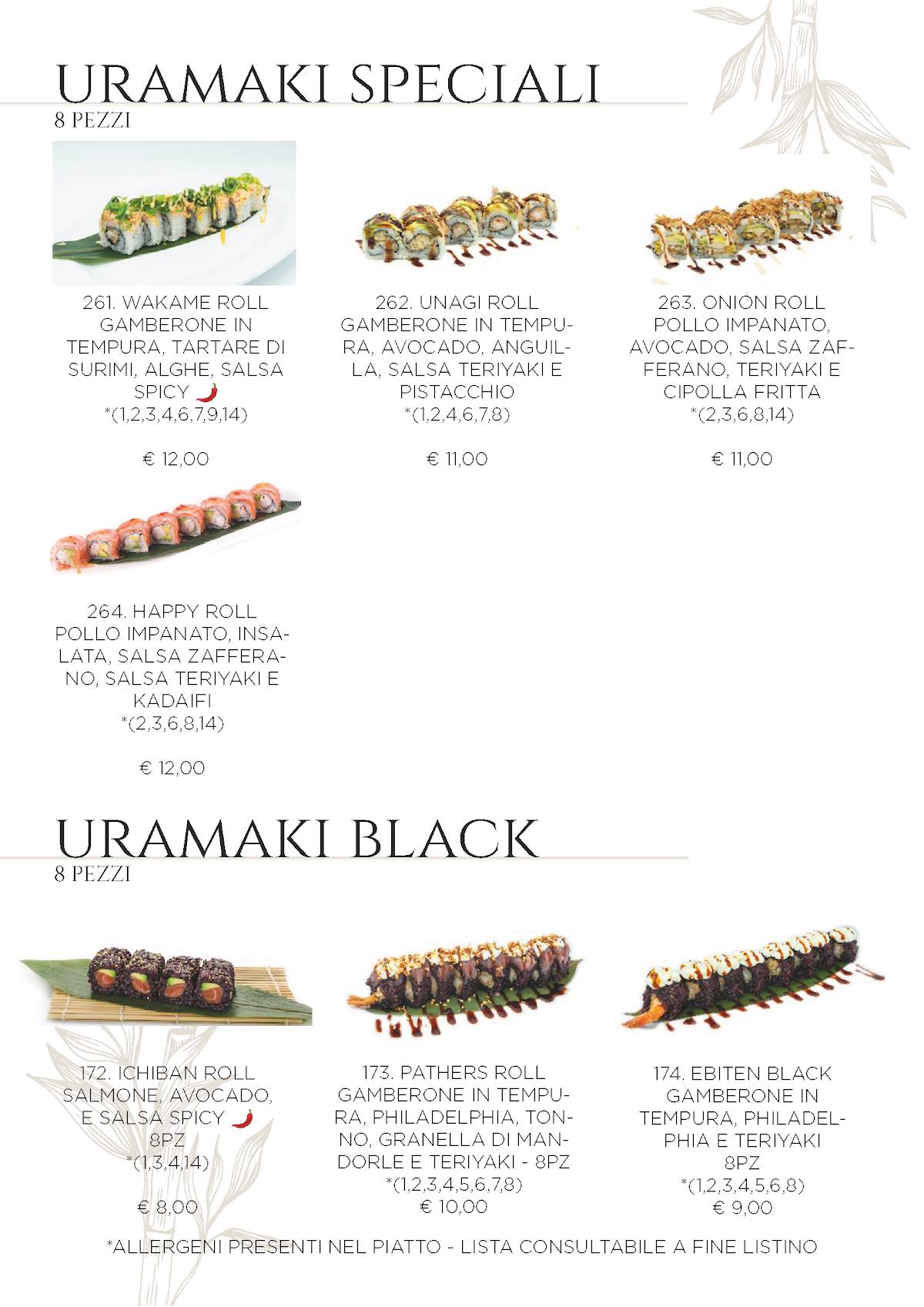 Menu di Ristorante Orientale Huan 