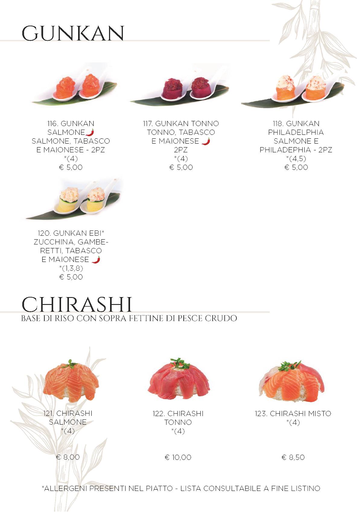 Menu di Ristorante Orientale Huan 