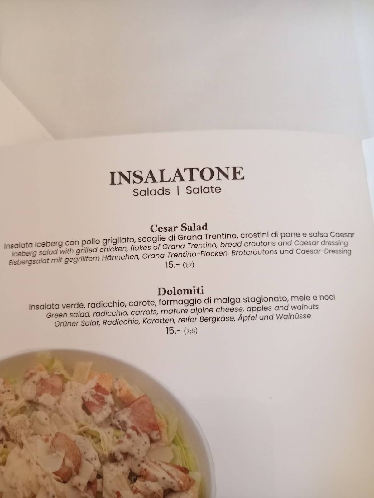 Menu di Ristorante Pizzeria Al Duomo 
