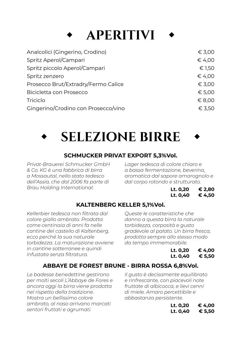 Menu di Ristorante Pizzeria Livia 