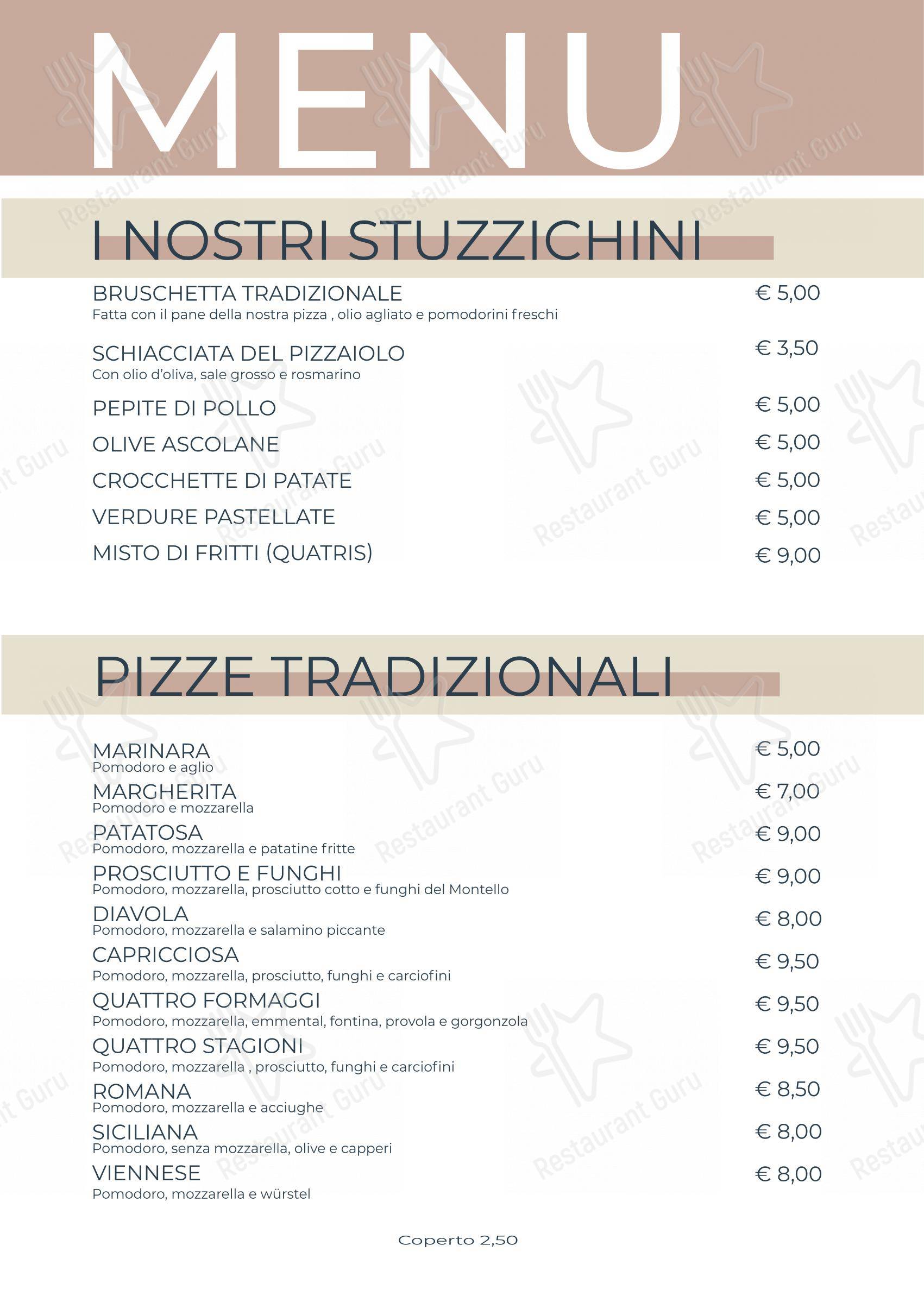 Menu di Ristorante Pizzeria Taverna Brenta “da Ivone” - Menu