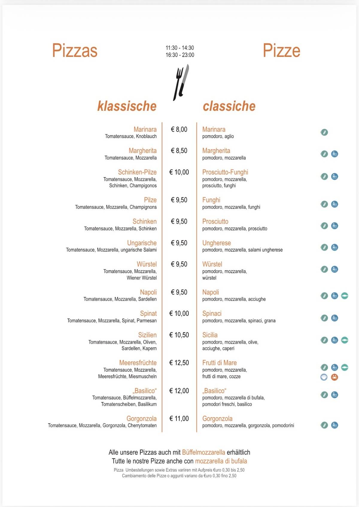 Menu di Ristorante Pizzeria Tie Break 