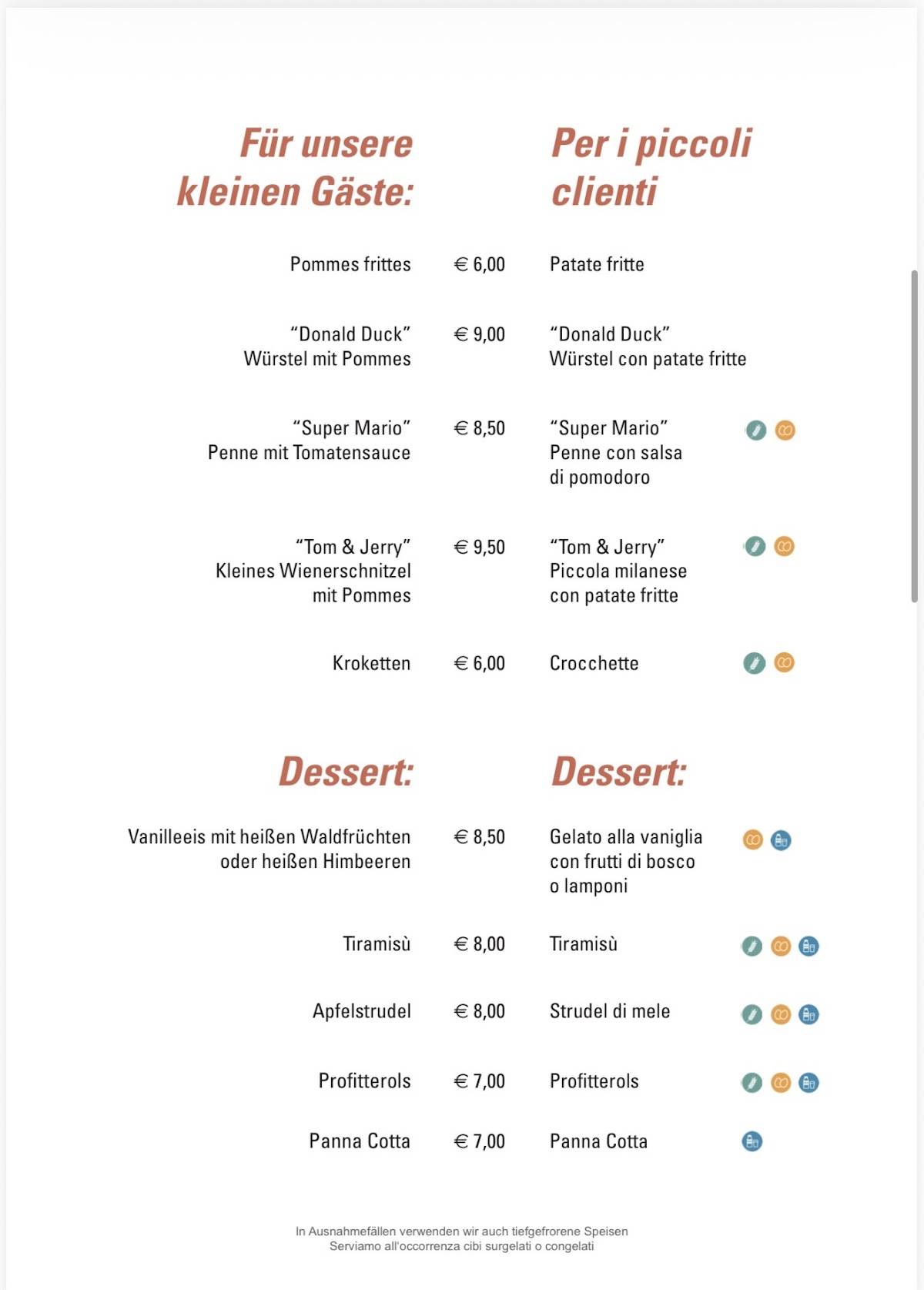 Menu di Ristorante Pizzeria Tie Break 