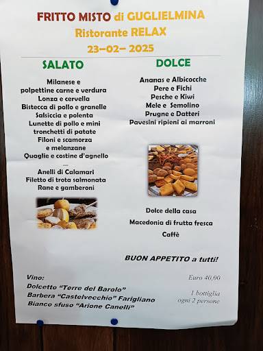 Menu di Relax 