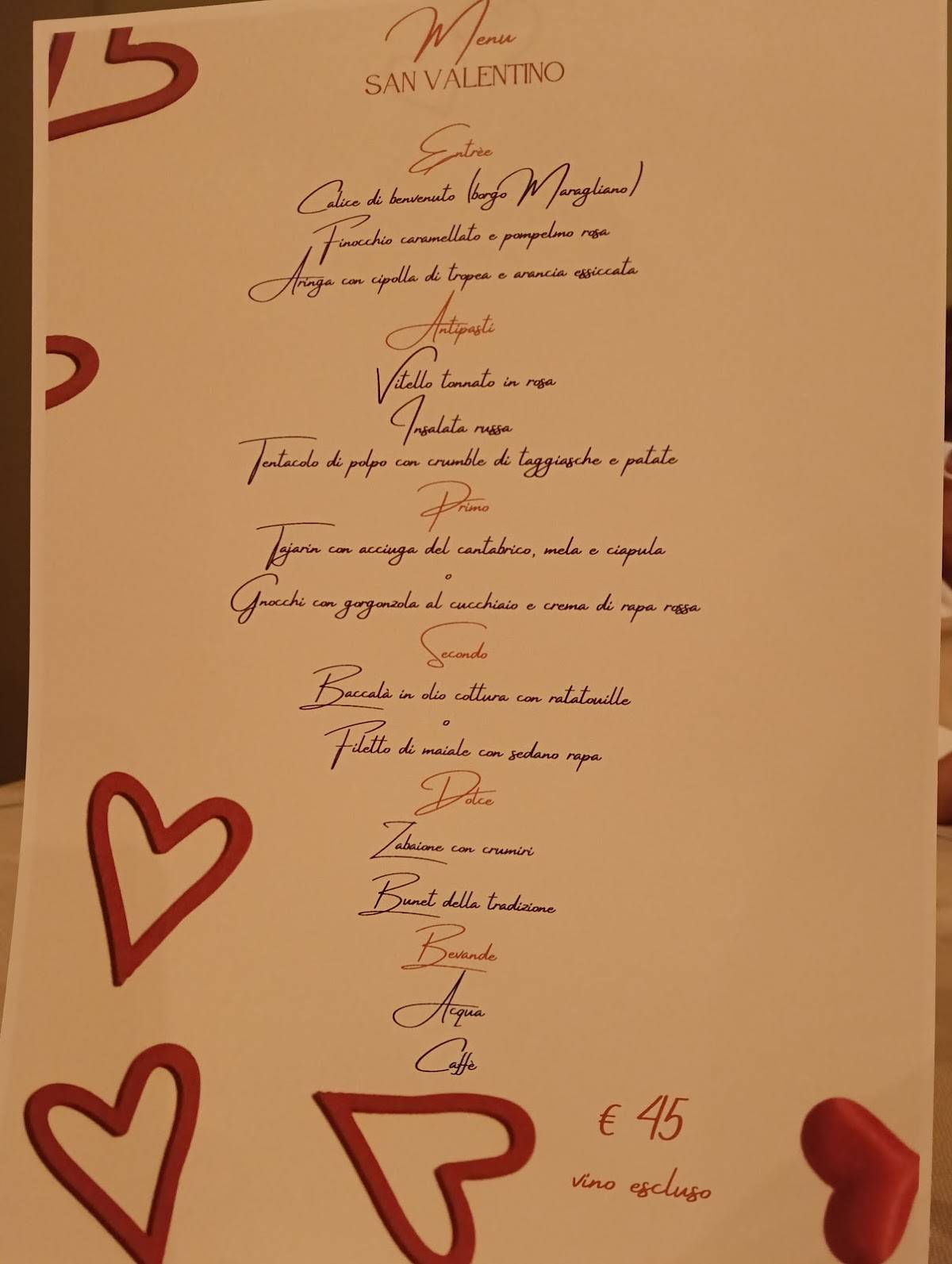 Menu di Ristorante Sebastiano 