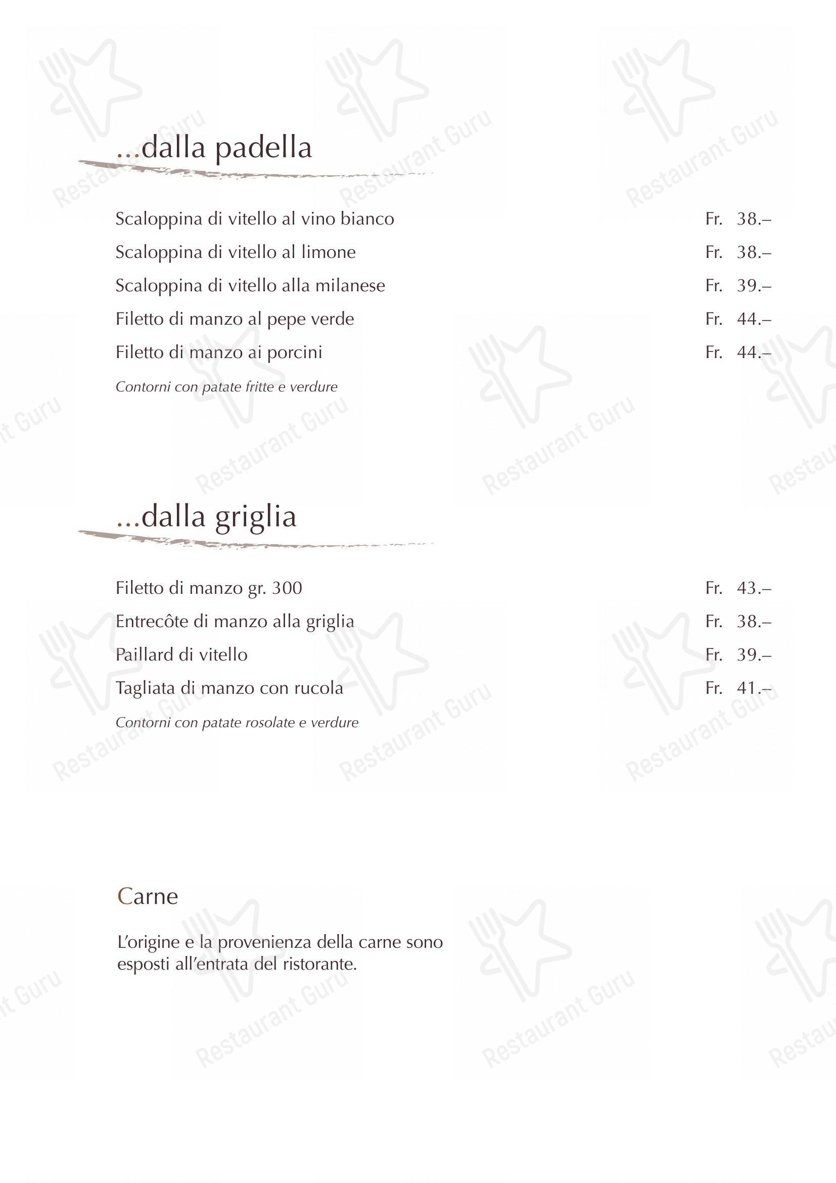 Ristorante Sole dans Giubiasco - Menu bar